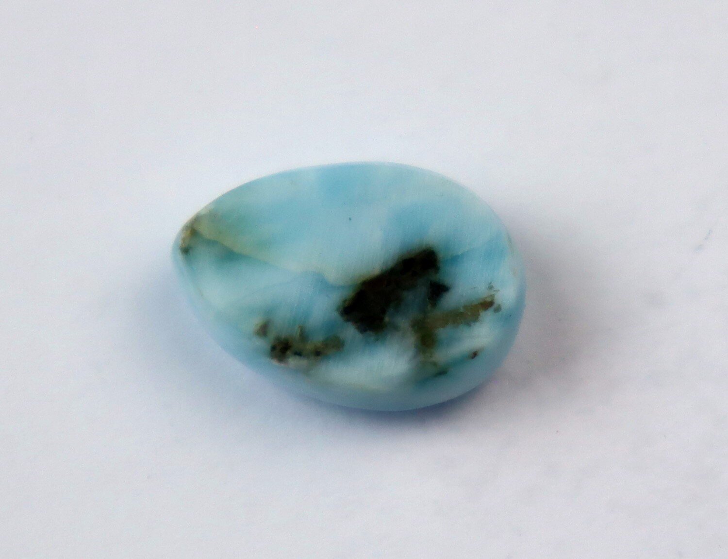 Lovely Natural Sky Blue Larimar Cabochon 15mm – photo 7