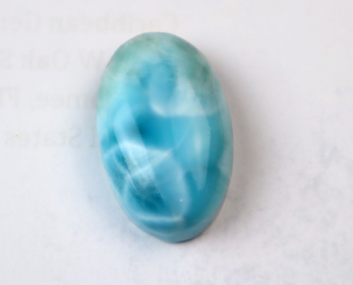 Impressive Natural Sky Blue Larimar Oval Cabochon 26mm – photo 5