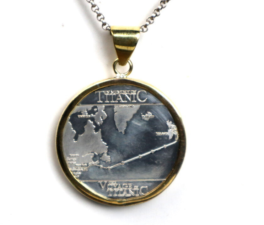 Titanic Sailing Route Pattern Commemorative Challenge Coin 41mm – photo 3