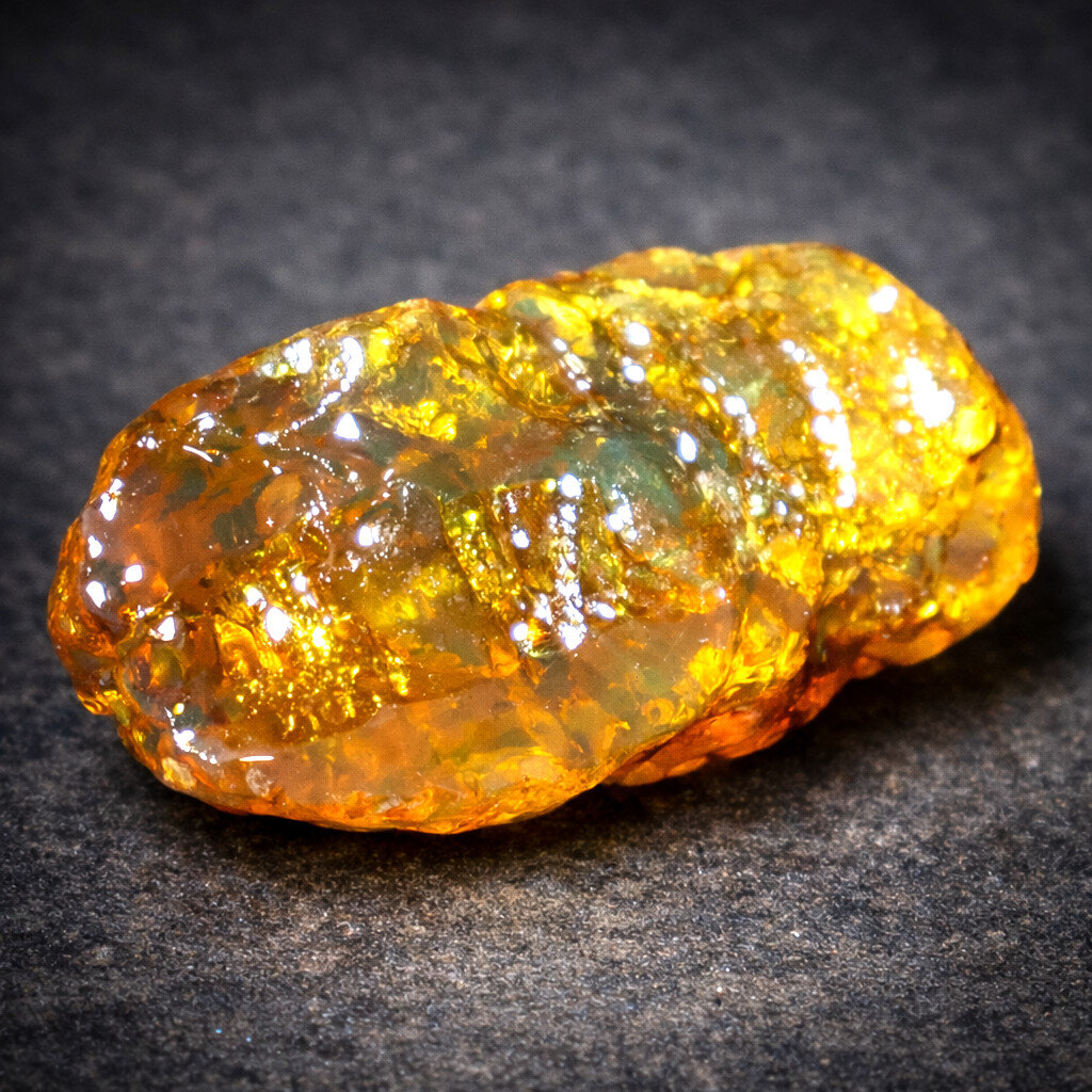 Impressive Natural Dominican Crystal Clear Yellow Green Amber Rough Specimen 54mm