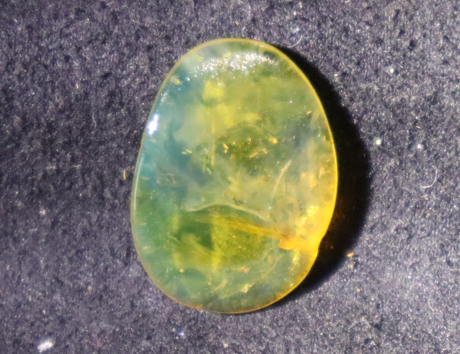 Excellent Natural Dominican Clear Ocean Blue Amber Polished Stone 20mm – photo 3