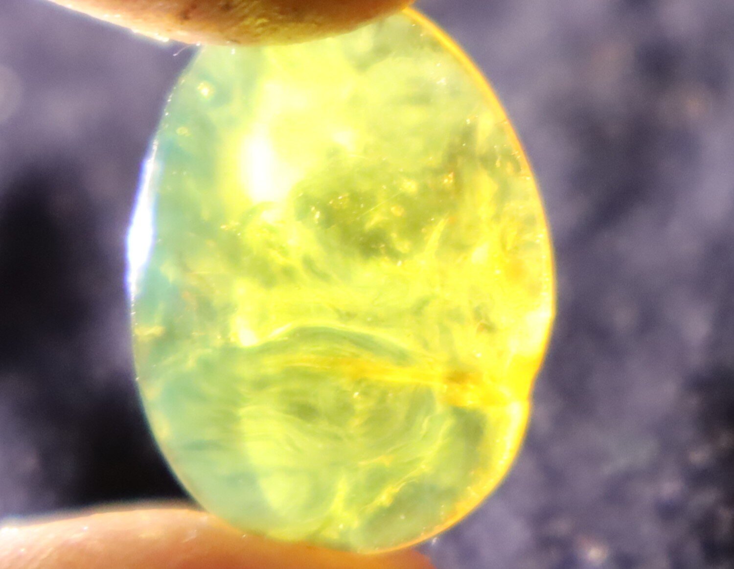 Excellent Natural Dominican Clear Ocean Blue Amber Polished Stone 20mm – photo 7