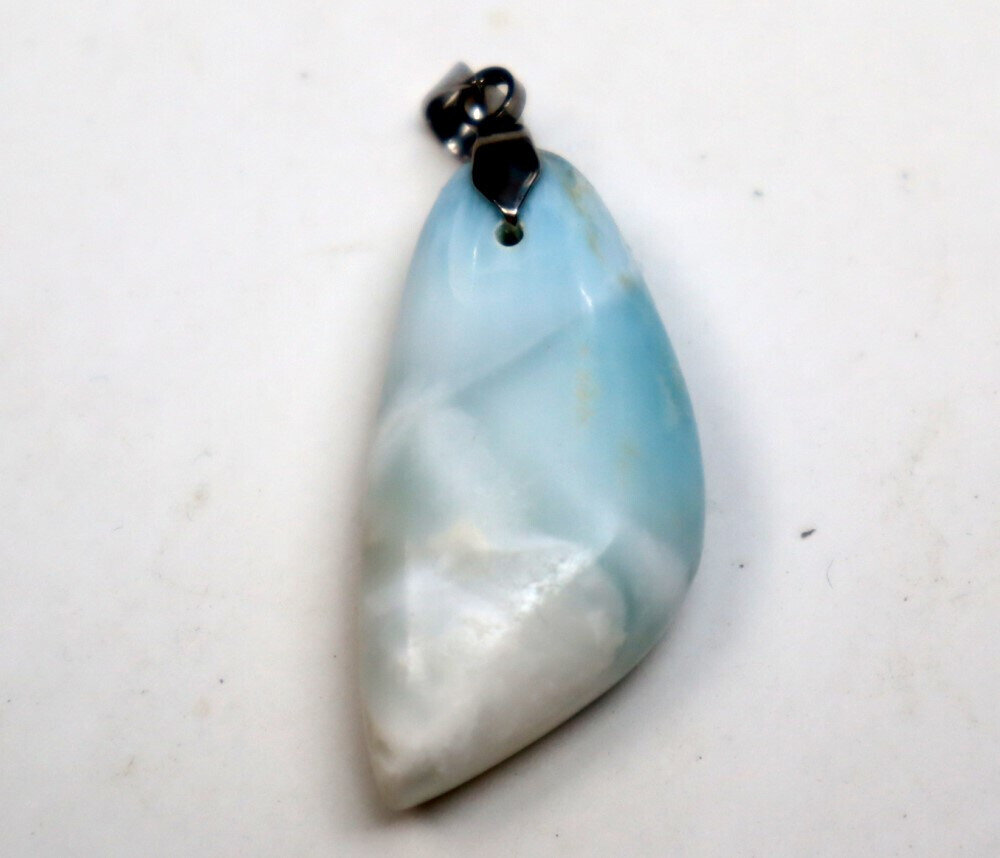 Lovely Genuine Natural Sky Blue Larimar Pendant 44mm – photo 5