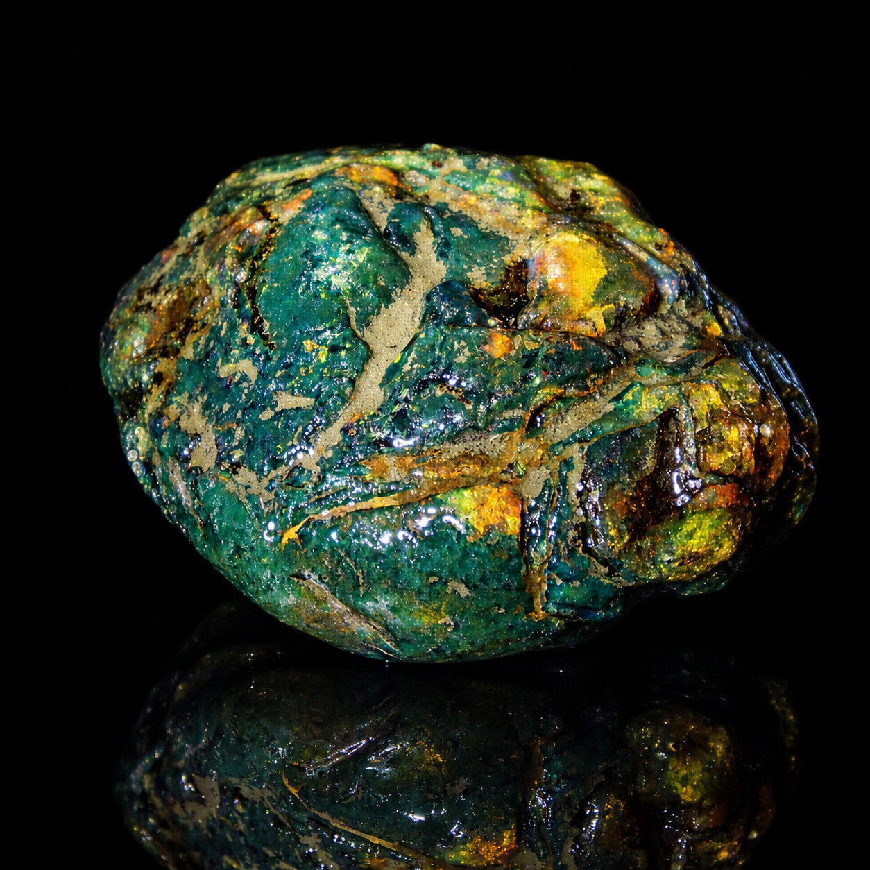Natural Unique Dominican Green Cognac Blue Amber Rough Specimen Chunk 88mm 124gr – photo 7