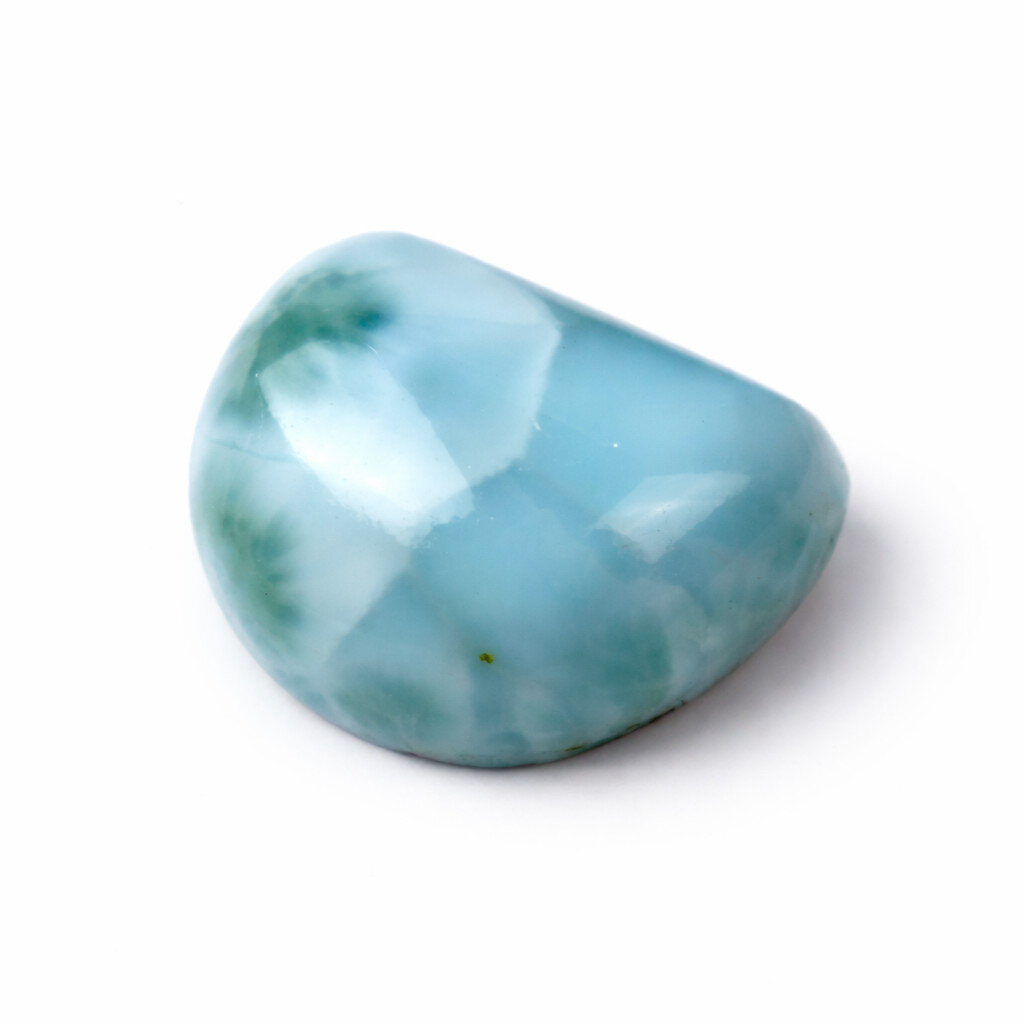 Beautiful Natural Deep Blue Larimar Cabochon 19mm – photo 8