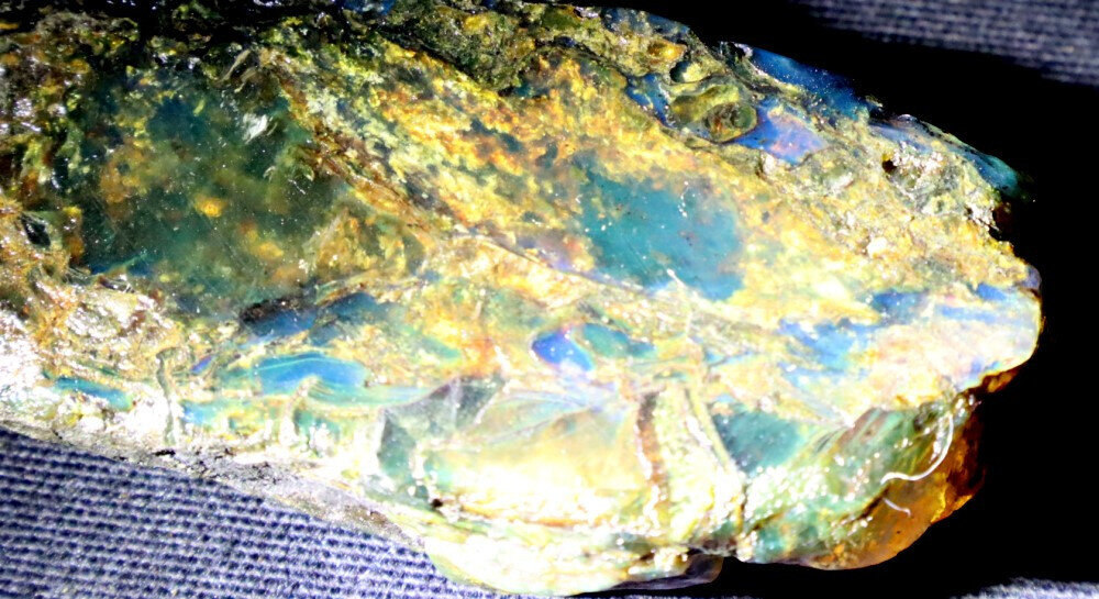 Beautiful Natural Translucent Green Blue Amber Slab Slice Specimen 64mm 25g – photo 9