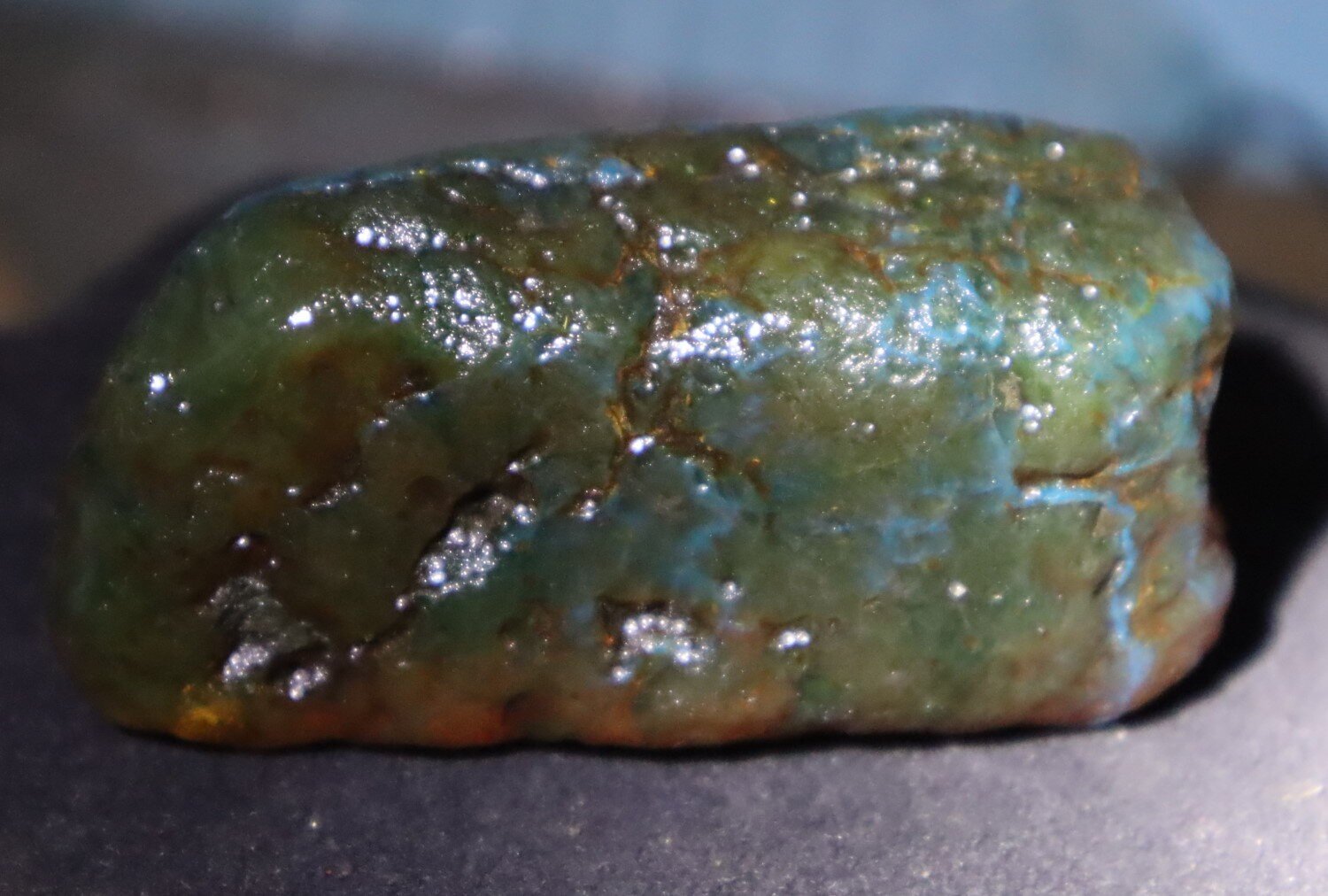 Outstanding Natural Dominican Clear Green Blue Amber Rough Specimen 76mm 52g – photo 5