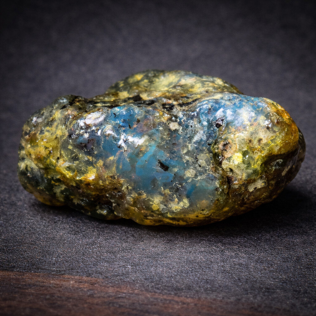 Beautiful Natural Dominican Translucent Ocean Blue Amber Rough Specimen 47mm 19g