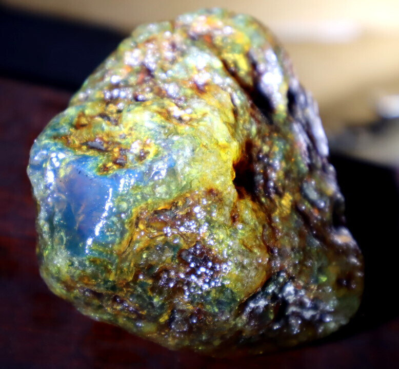 Outstanding Natural Dominican Clear Yellow Blue Amber Rough Specimen 62mm 66g – photo 2