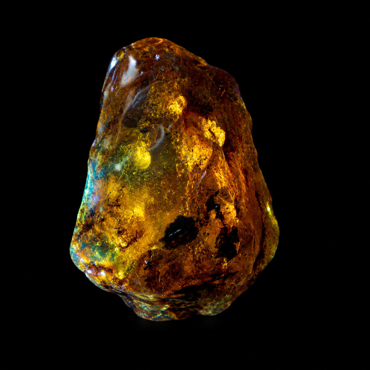 Polished Statement Green Blue Dominican Amber Rough Specimen Chunk 60mm 42g – photo 14
