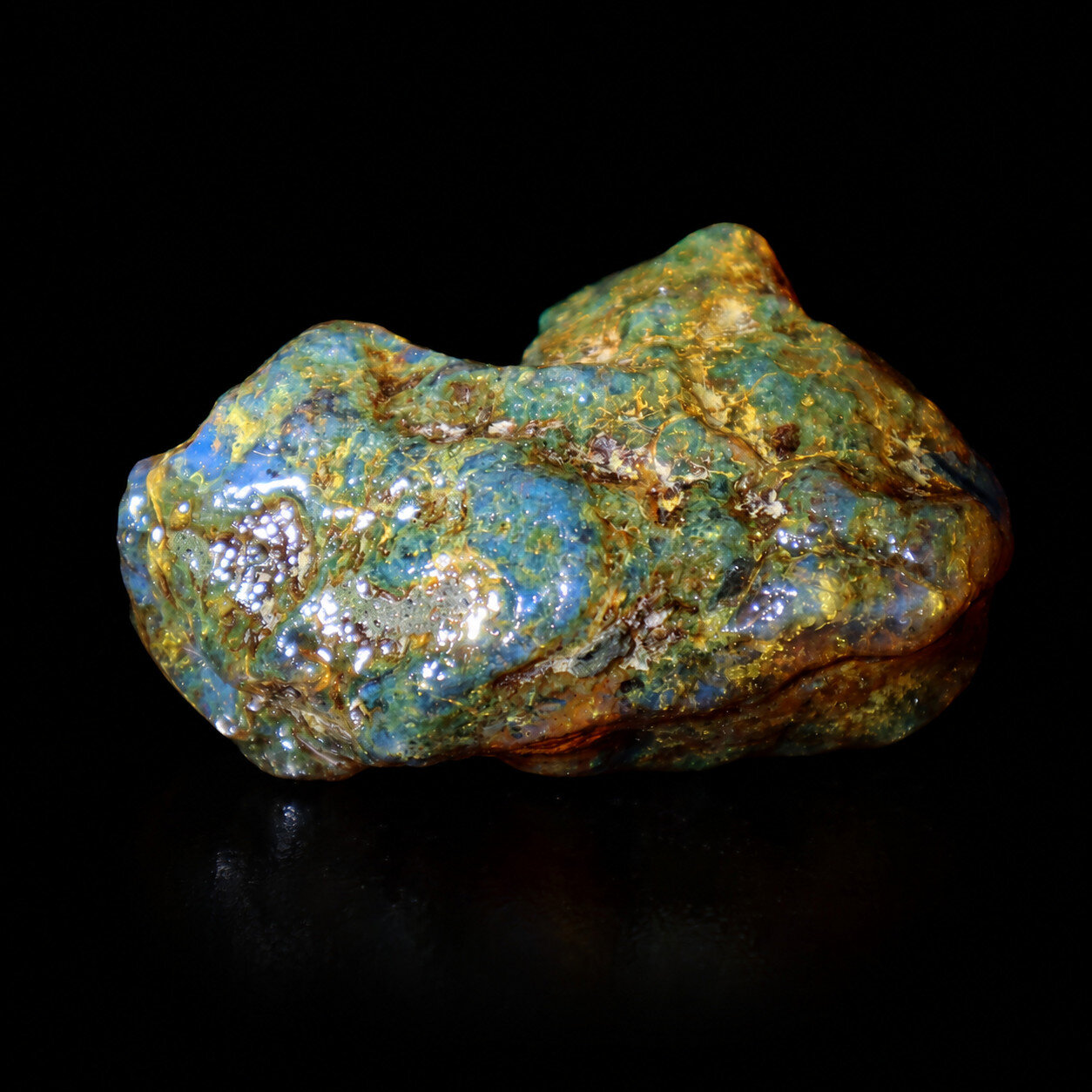 Polished Statement Green Blue Dominican Amber Rough Specimen Chunk 60mm 42g – photo 15