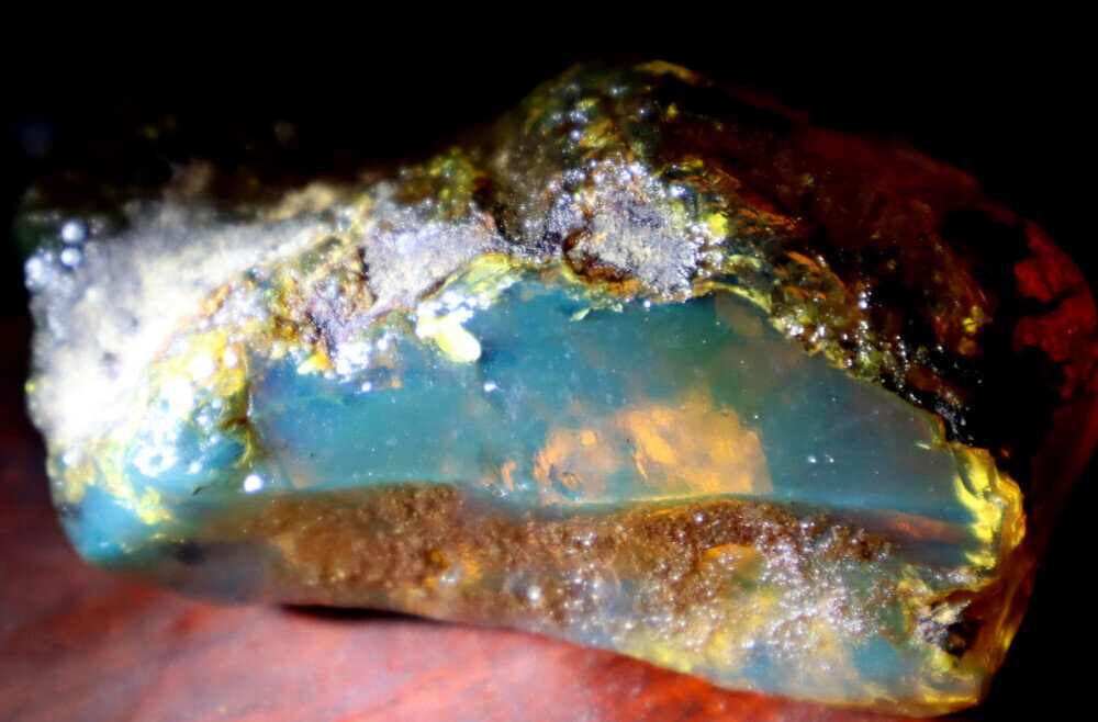 Finest Natural Dominican Crystal Clear Light Blue Amber Rough Specimen 68mm 41g – photo 4