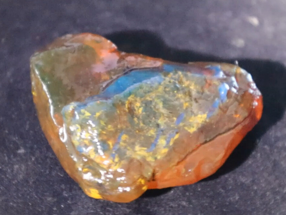 Exquisite Natural Dominican Clear Orange Blue Amber Rough Specimen 50mm 24g – photo 4