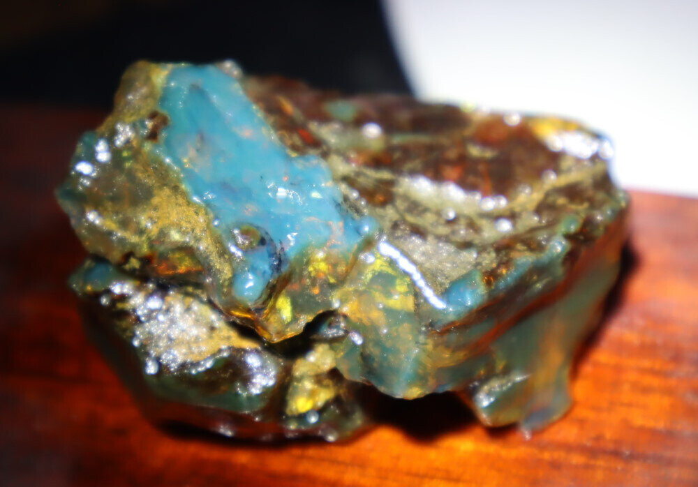 Outstanding Natural Dominican Clear Yellow Blue Amber Rough Specimen 52mm 35.3g – photo 5