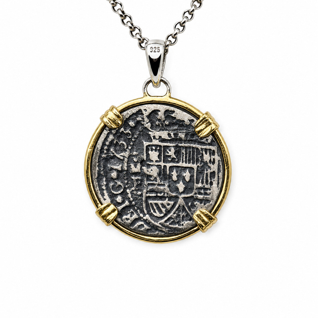 Atocha Style Habsburg Shipwreck 8 Reales Coin Pendant 17.2g 925 Silver – photo 4