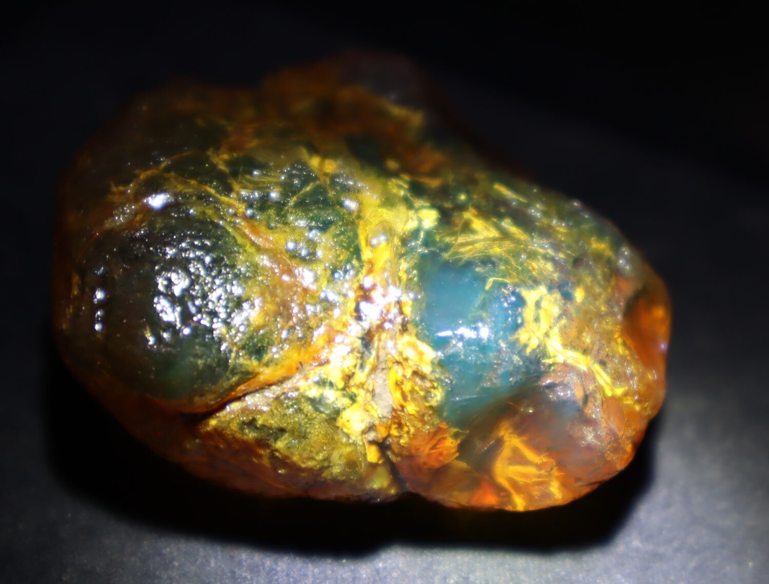 Impressive Natural Dominican Clear Green Blue Amber Rough Specimen 50mm 32.1g – photo 4