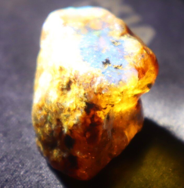 Natural Dominican Clear Deep Blue Amber Rough Specimen 28mm 8.5g – photo 11