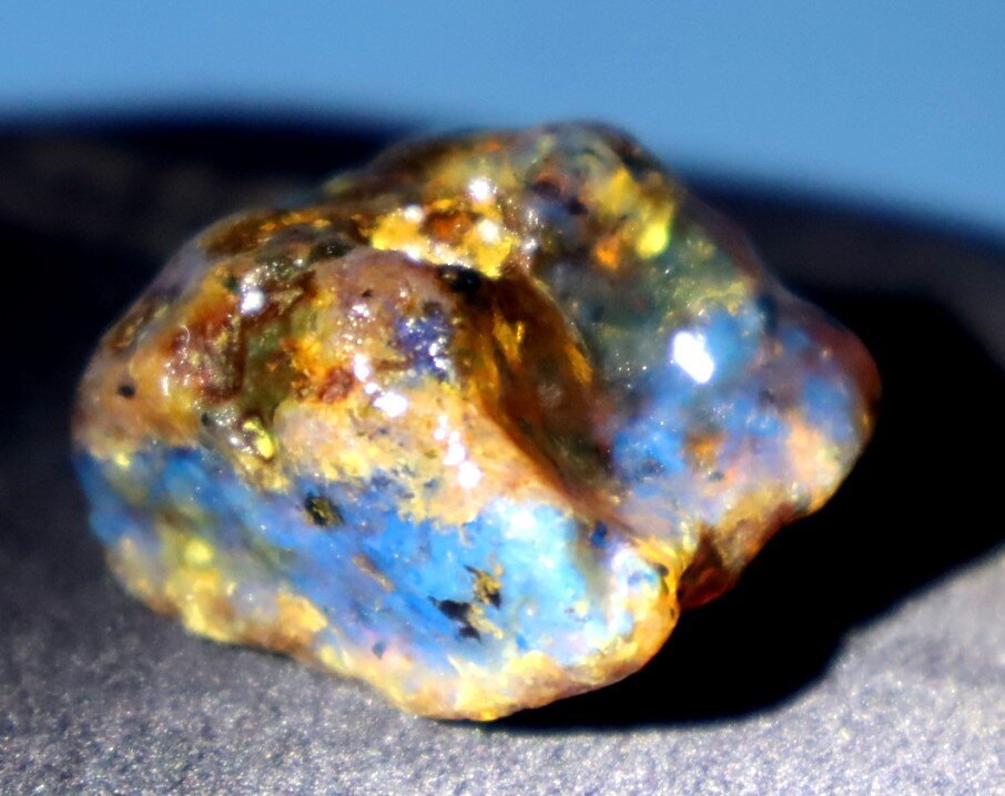 Natural Dominican Clear Deep Blue Amber Rough Specimen 28mm 8.5g – photo 3