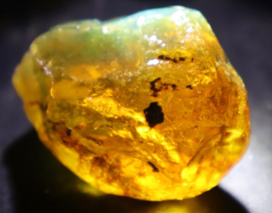 Natural Dominican Clear Yellow Light Blue Amber Rough Specimen 55mm 38g – photo 10
