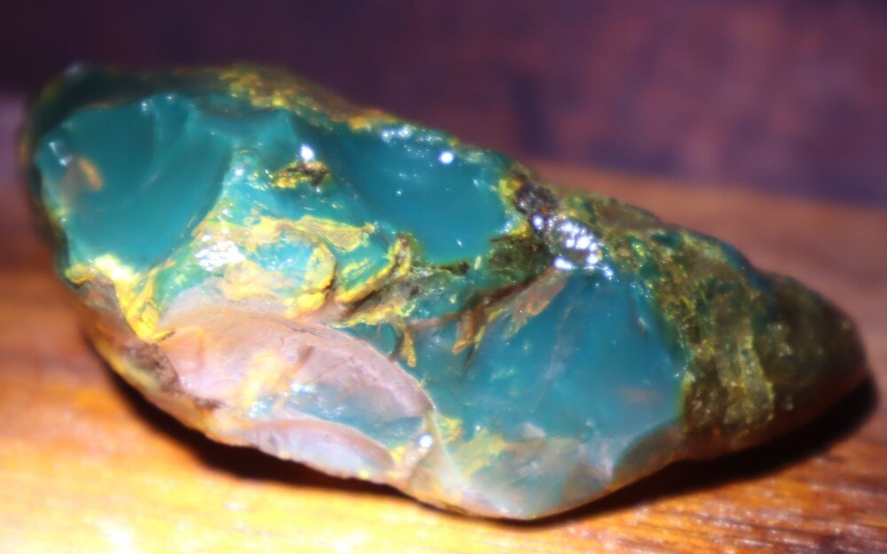 Impressive Natural Dominican Clear Volcanic Blue Amber Rough Specimen 62mm 28.5g – photo 9
