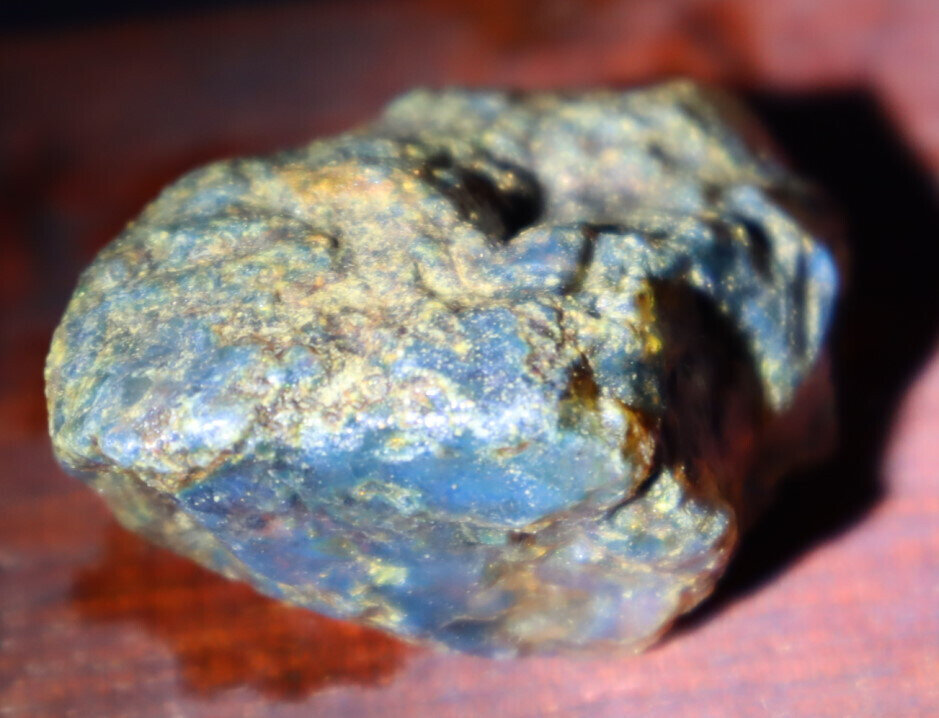 Beautiful Natural Dominican Clear Deep Blue Amber Rough Specimen 45mm 15.3g – photo 5