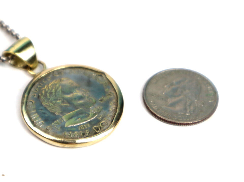 Handcrafted US 1922 Ulysses S. Grant HALF DOLLAR Coin Pendant 100th anniversary – photo 8
