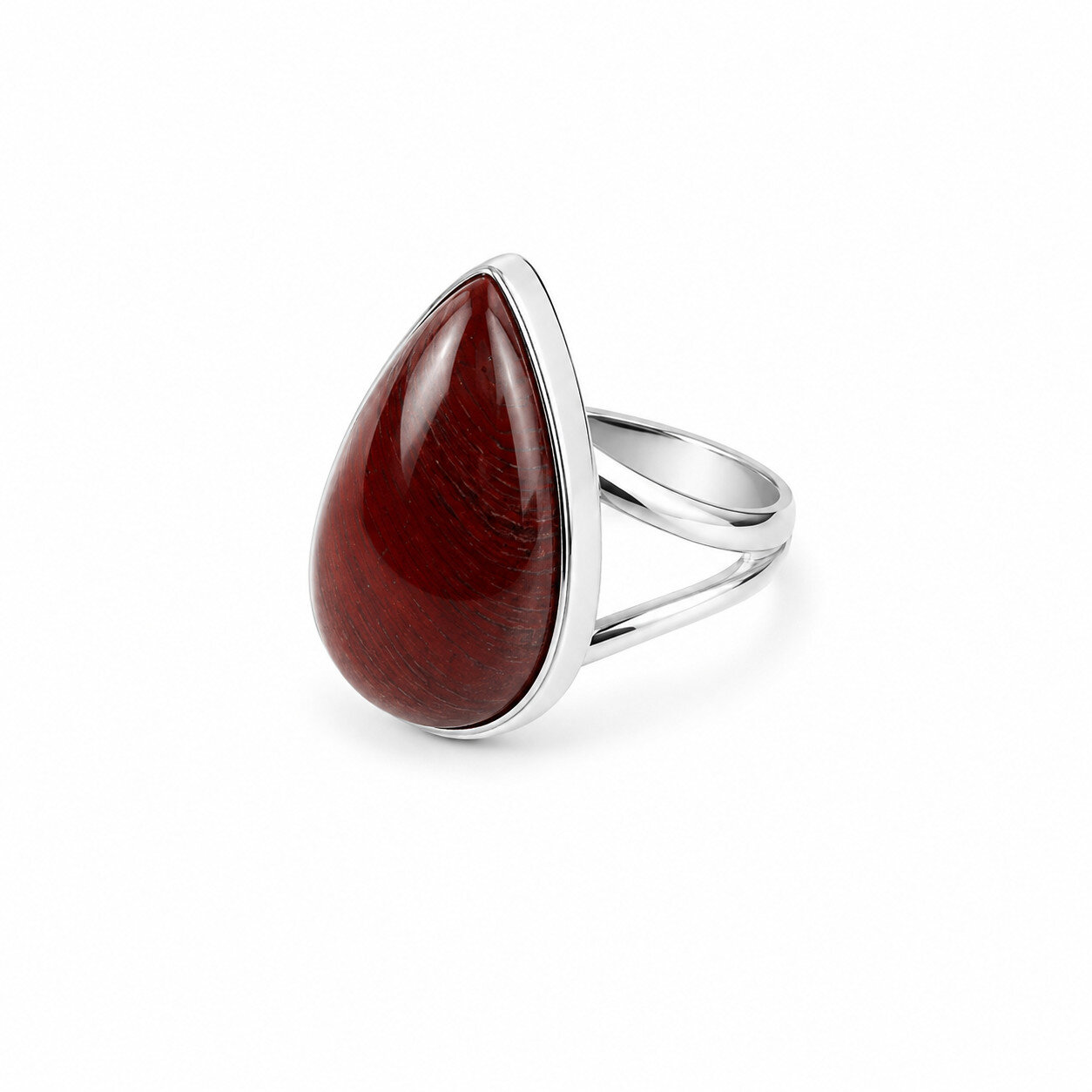 Unique Premium Red Tiger'S Eye 925 Sterling Silver Teardrop Ring US#7 – photo 3