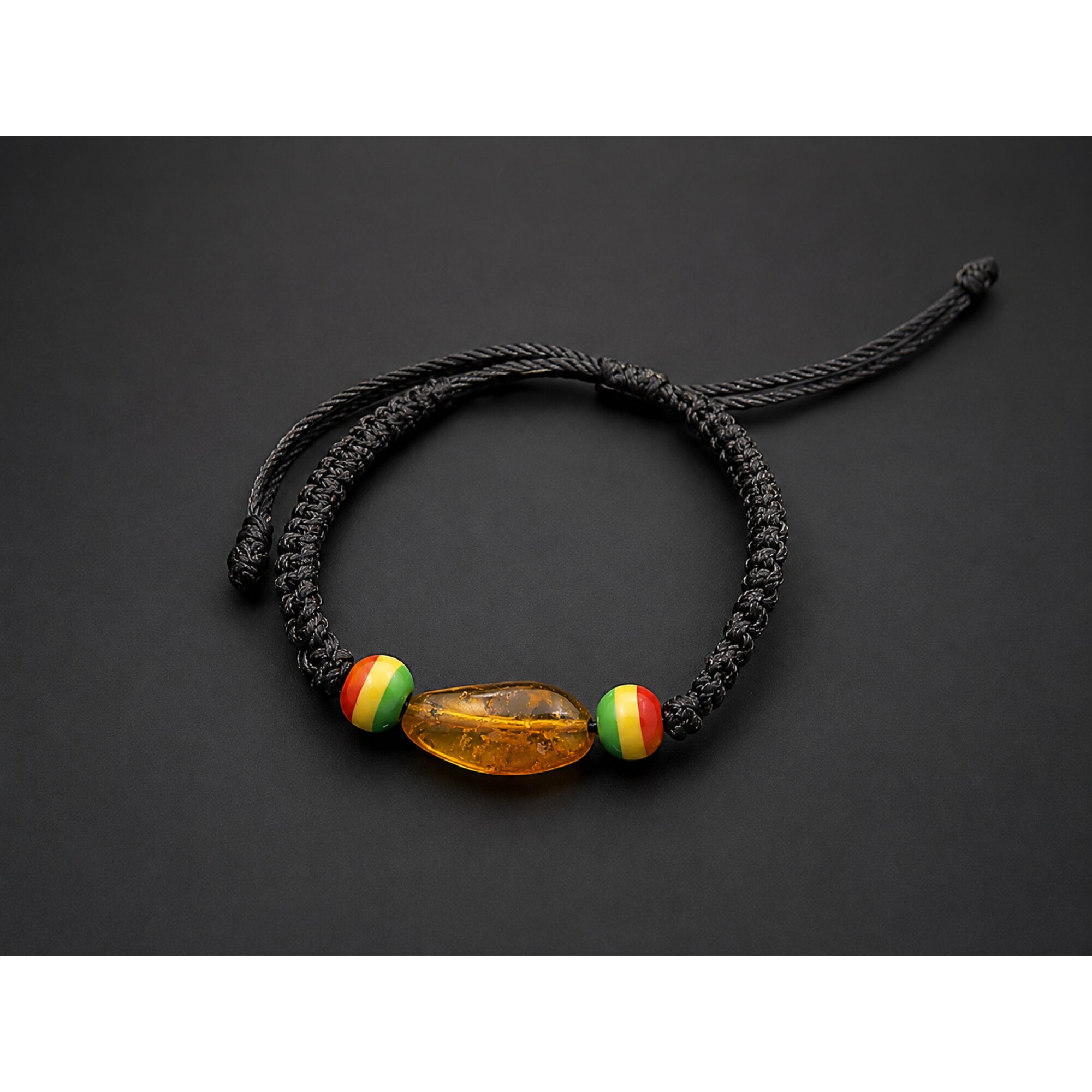 Authentic Clear Yellow Orange Dominican Amber Bracelet 26mm – photo 4