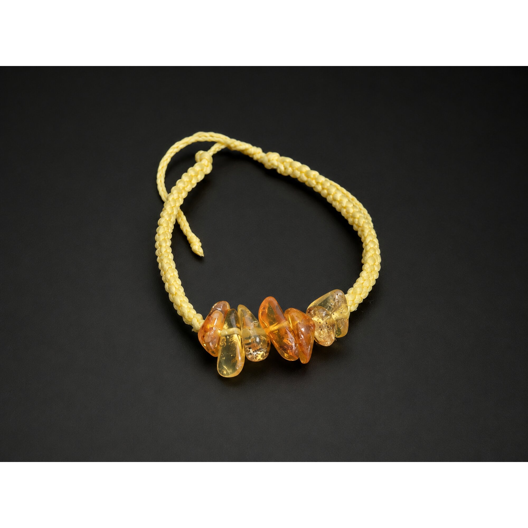 Authentic Clear Yellow Orange Dominican Amber Bracelet 27mm – photo 3