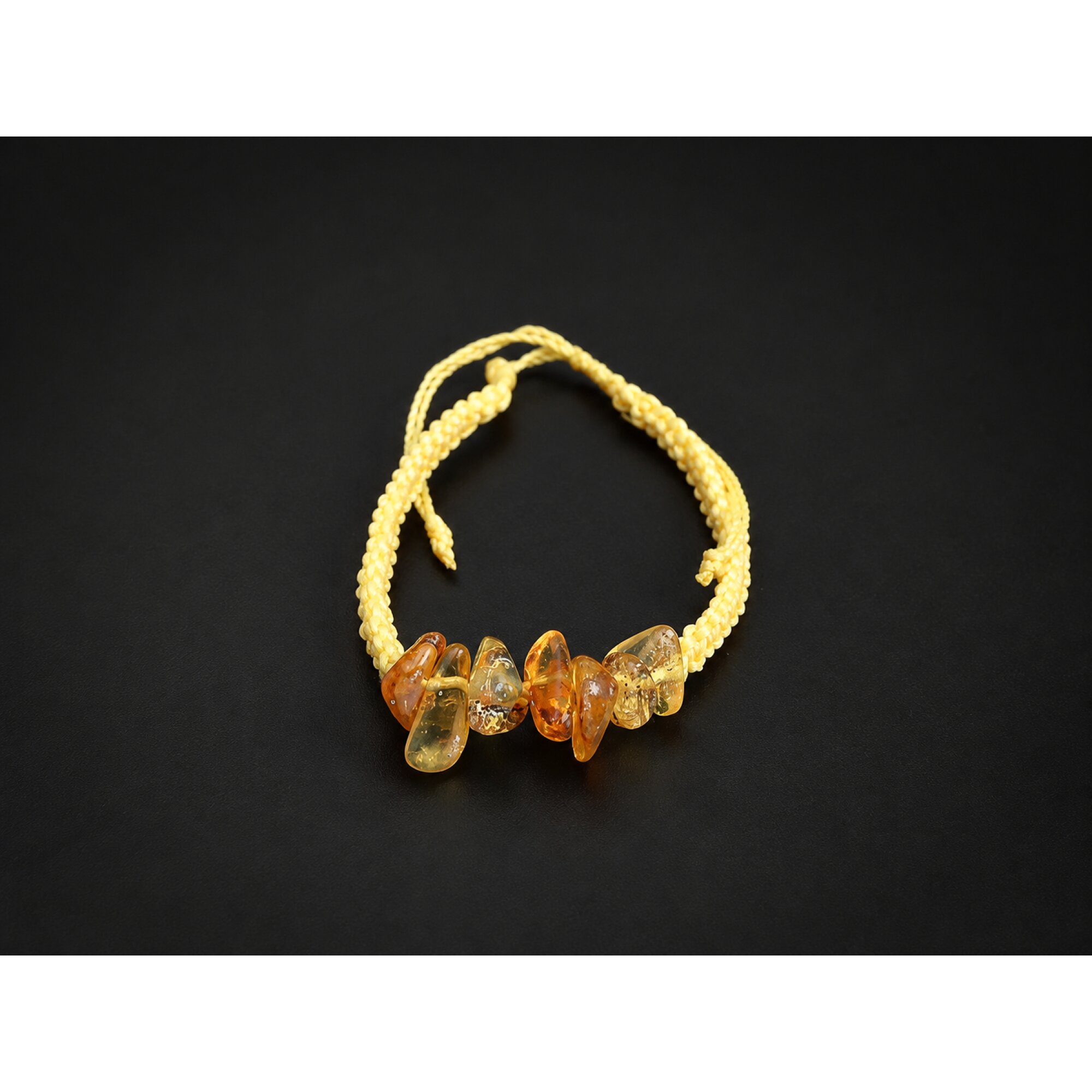 Authentic Clear Yellow Orange Dominican Amber Bracelet 27mm – photo 5