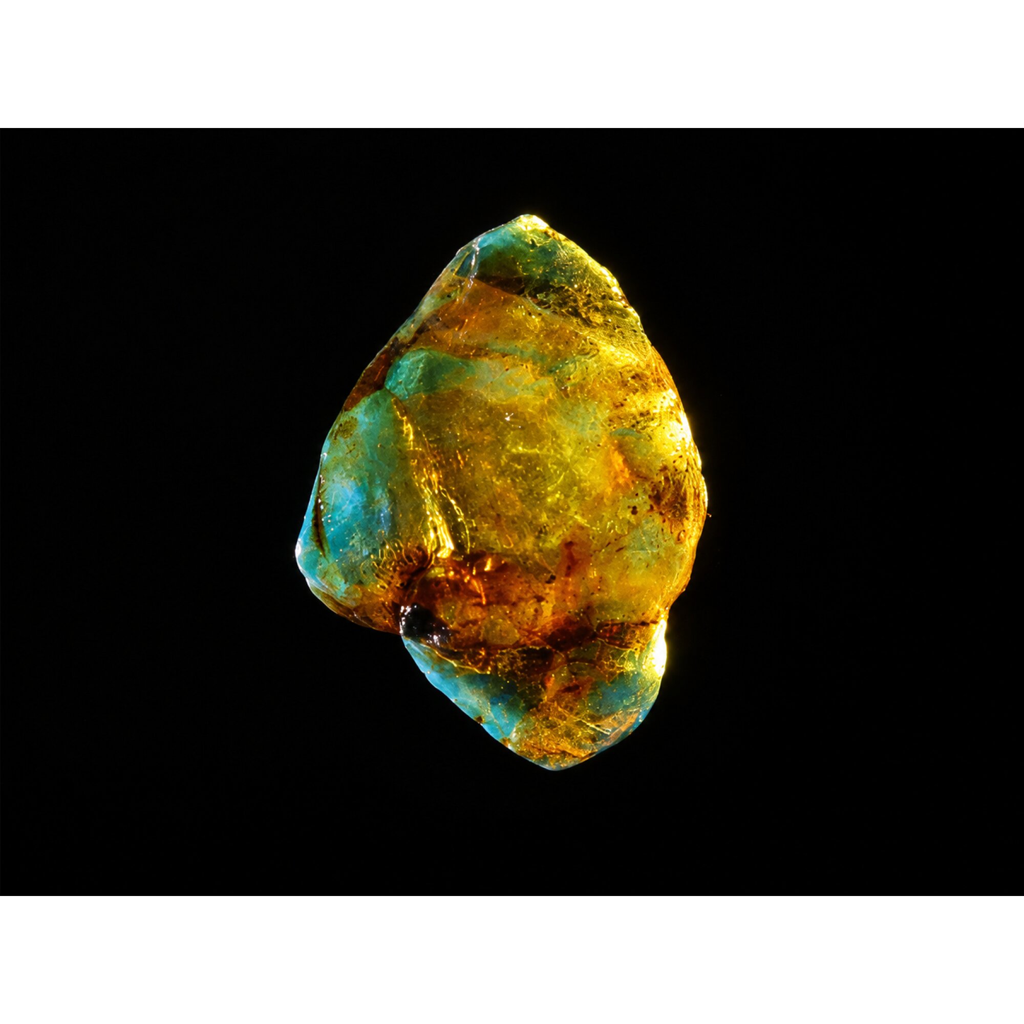 Exclusive Crystal Clear Premium Blue Dominican Amber Natural 36mm 5.5g – photo 6