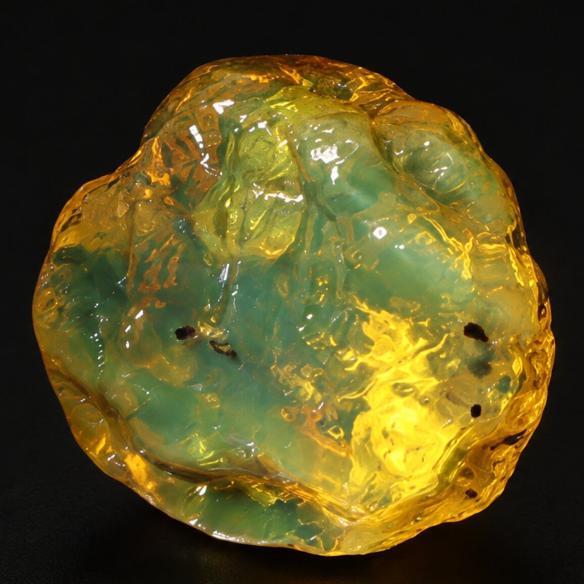 Raw Beauty Clear Olive Green Dominican Amber Natural 30mm 9.2g