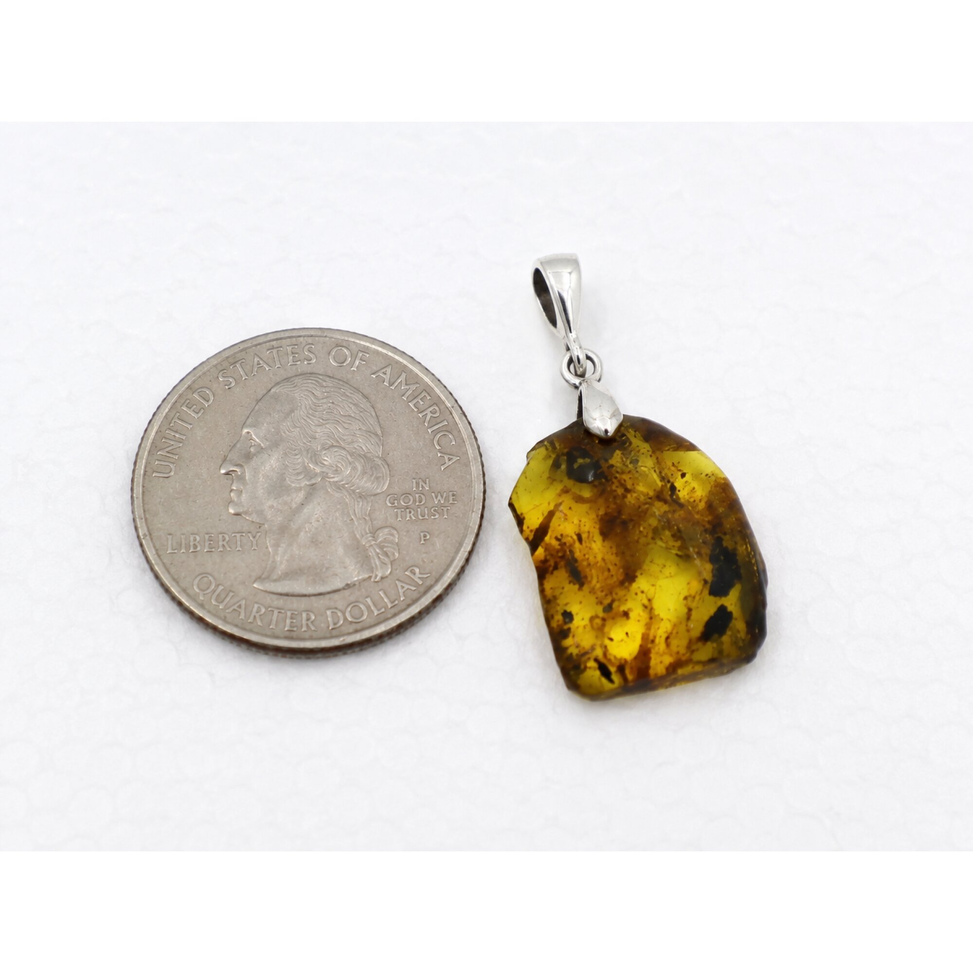 Expertly Crafted Clear Royal Blue 925 Sterling Silver Dominican Amber Pendant 32 – photo 2