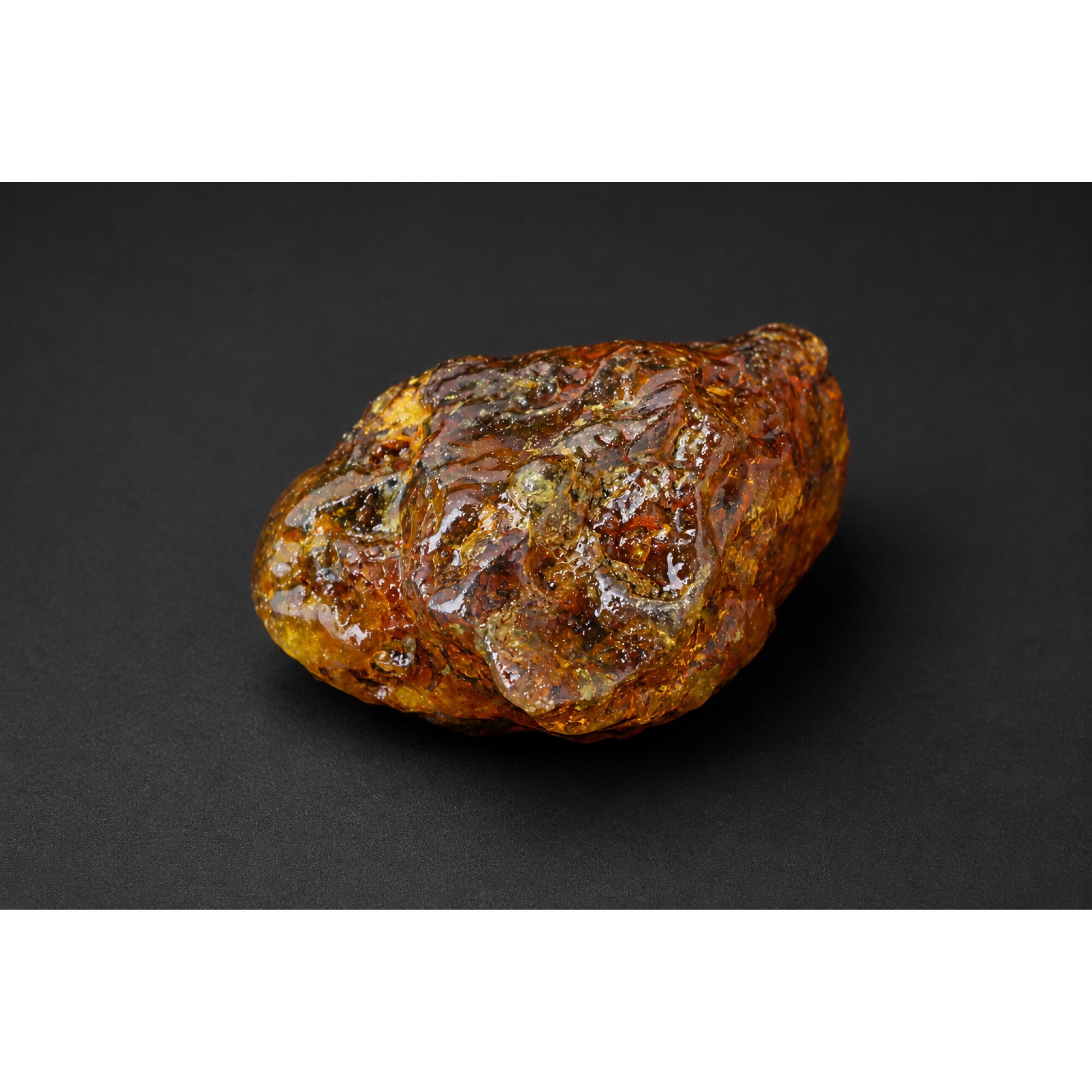 Clear deep orange Natural Dominican Amber rough Specimen 59 mm – photo 6