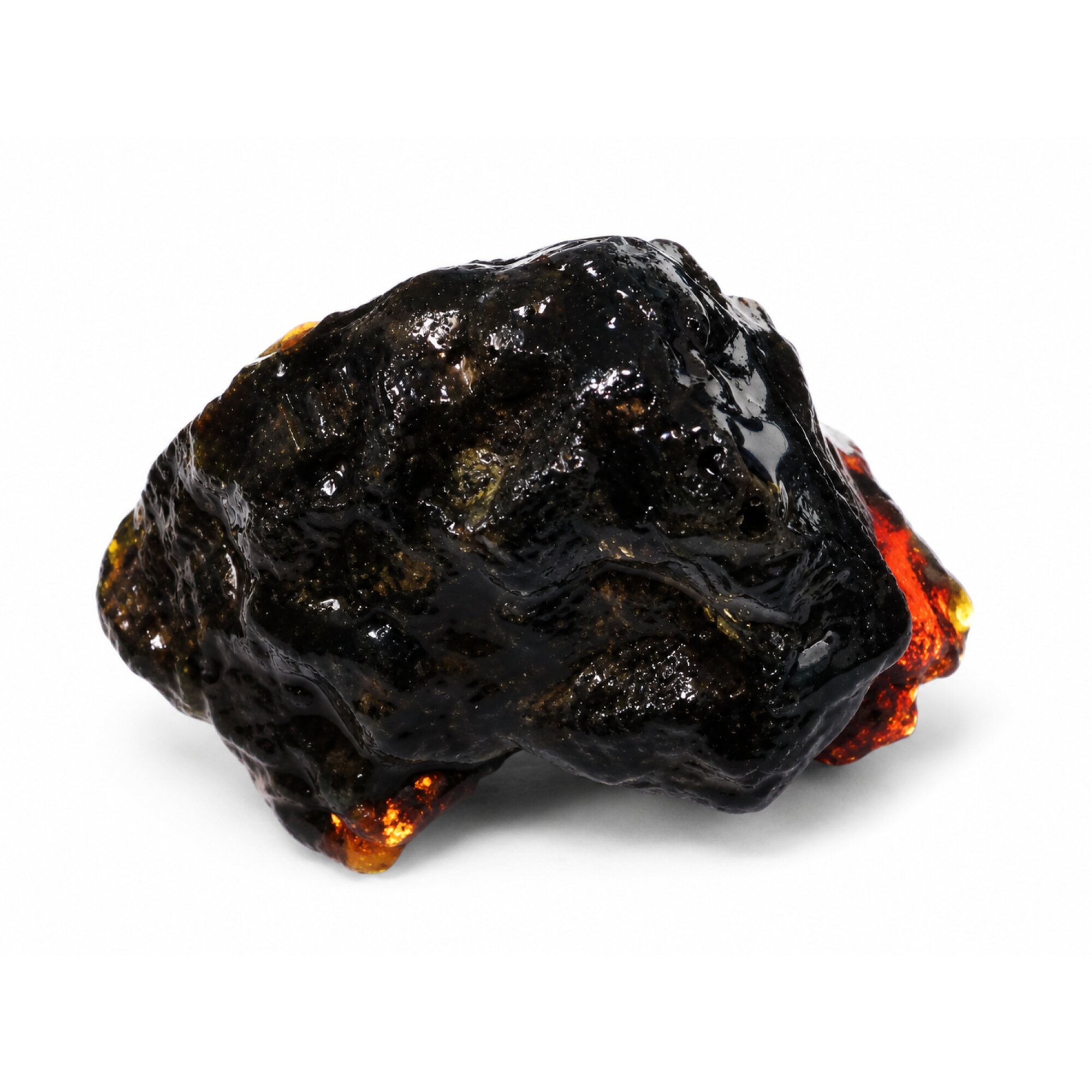 Clear dark blue green Natural Dominican Amber rough Specimen 70 mm – photo 2