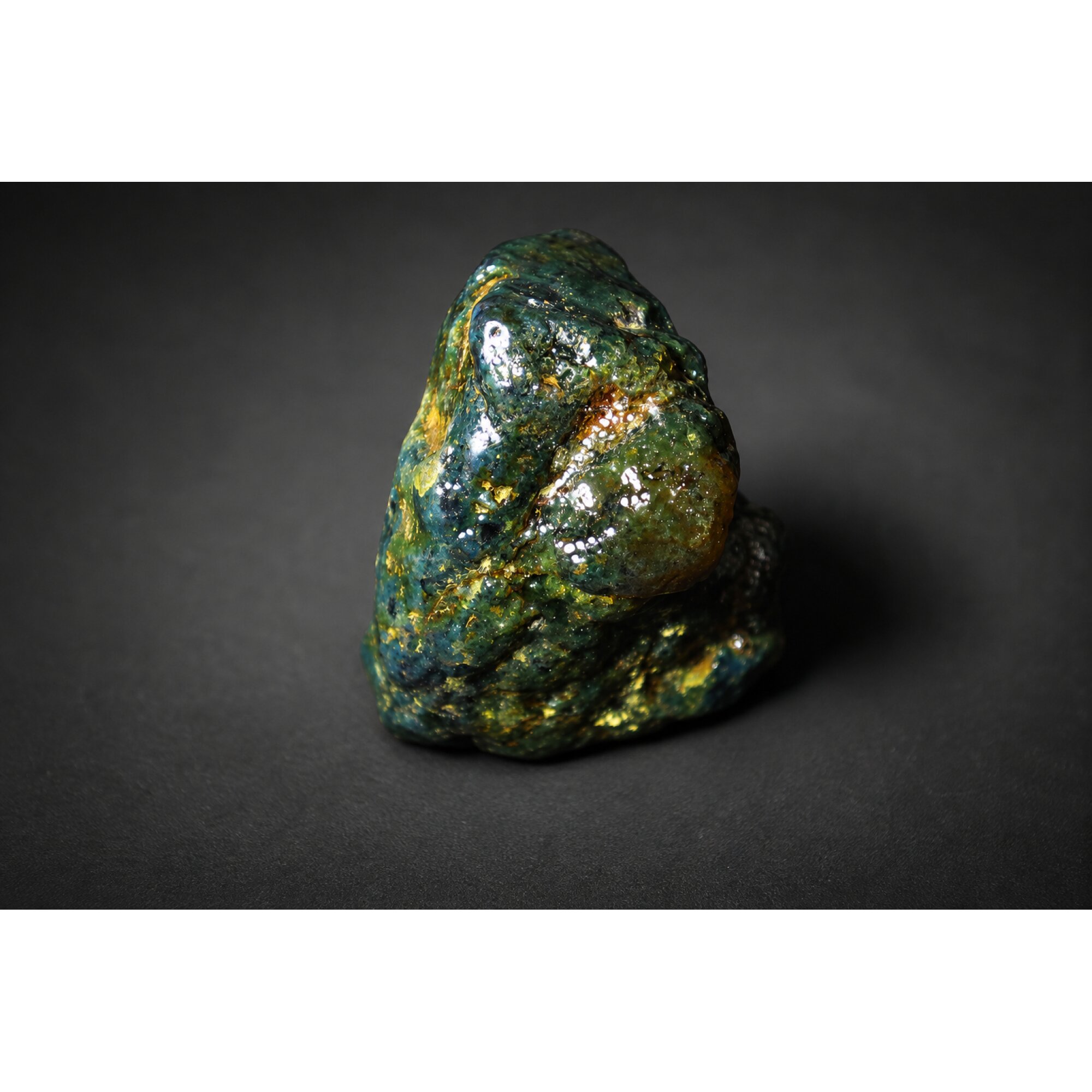 Clear dark blue green Natural Dominican Amber rough Specimen 70 mm – photo 3