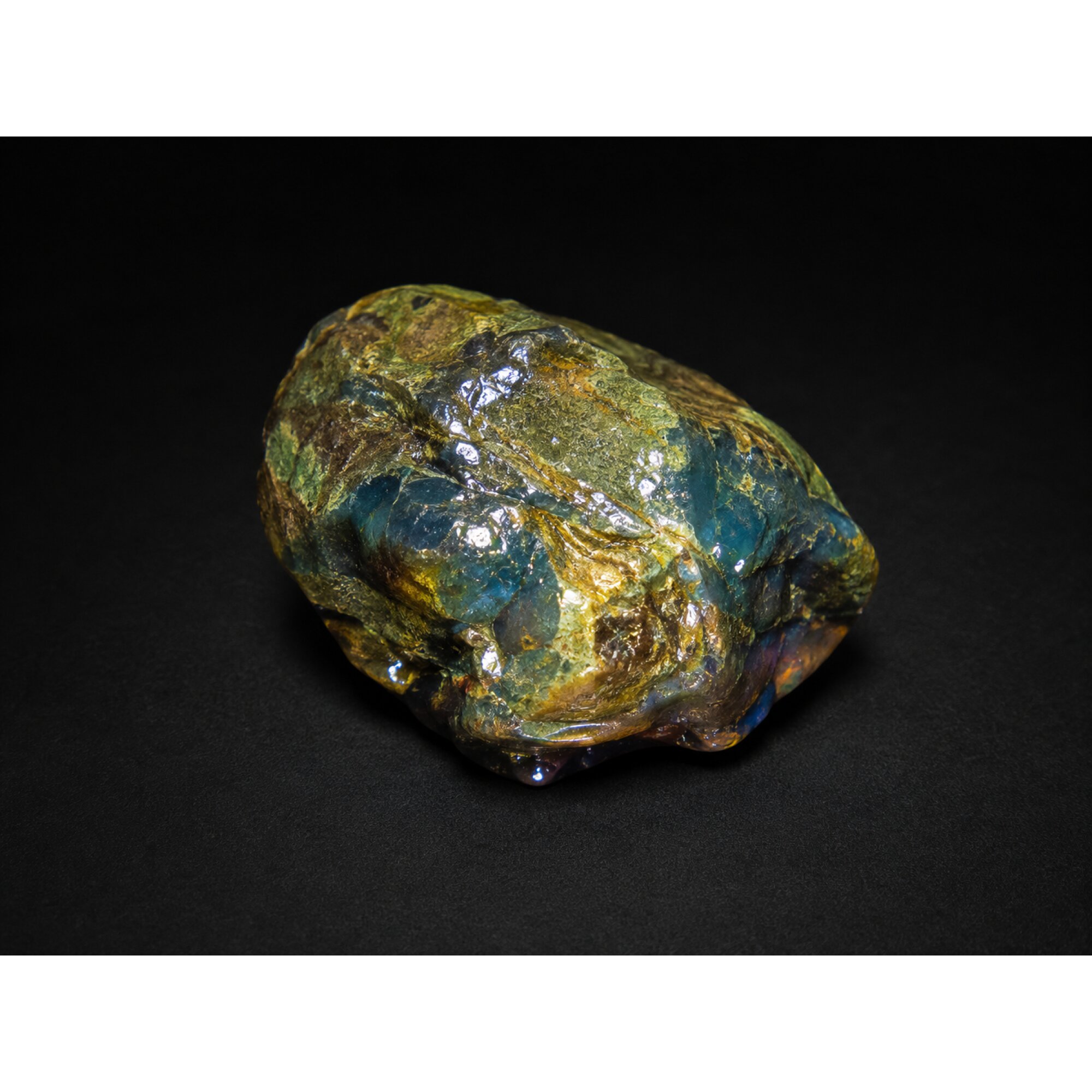 Clear deep blue Natural Dominican Amber rough Specimen 44 mm – photo 4