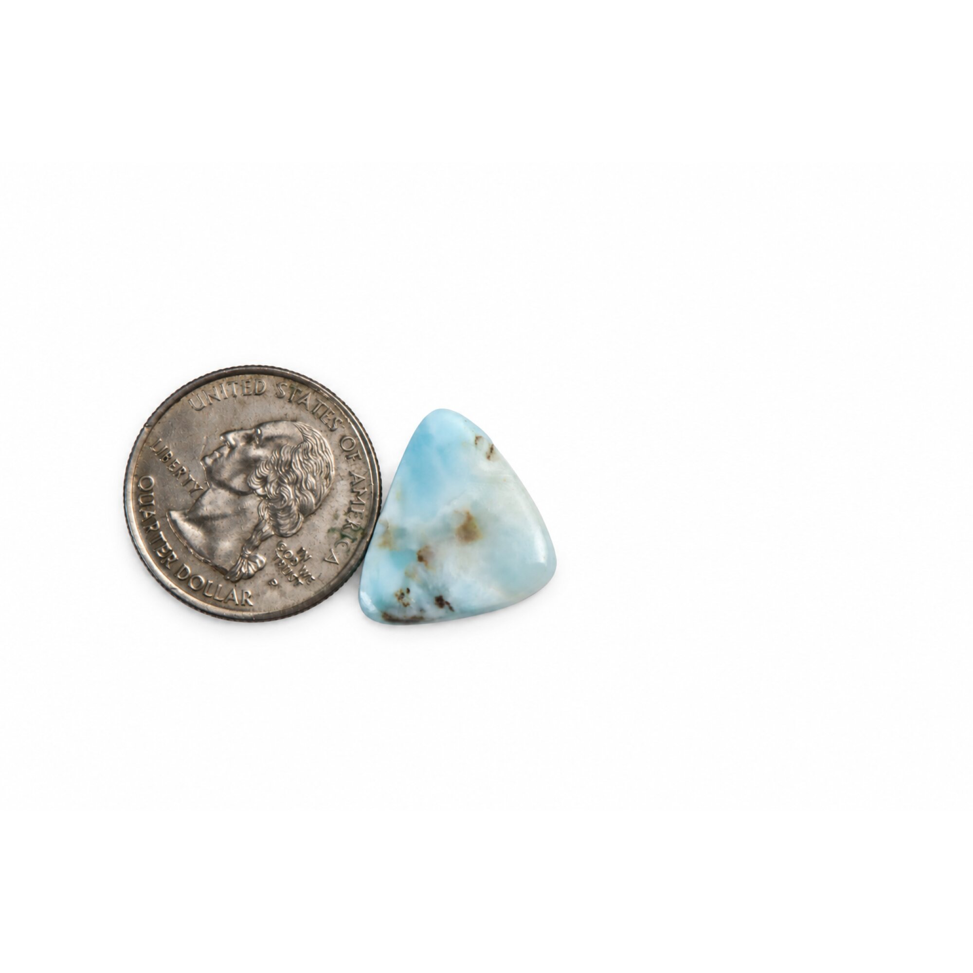 Genuine Handcrafted Polished: Natural Dominican Larimar Cabochon 20mm – photo 2