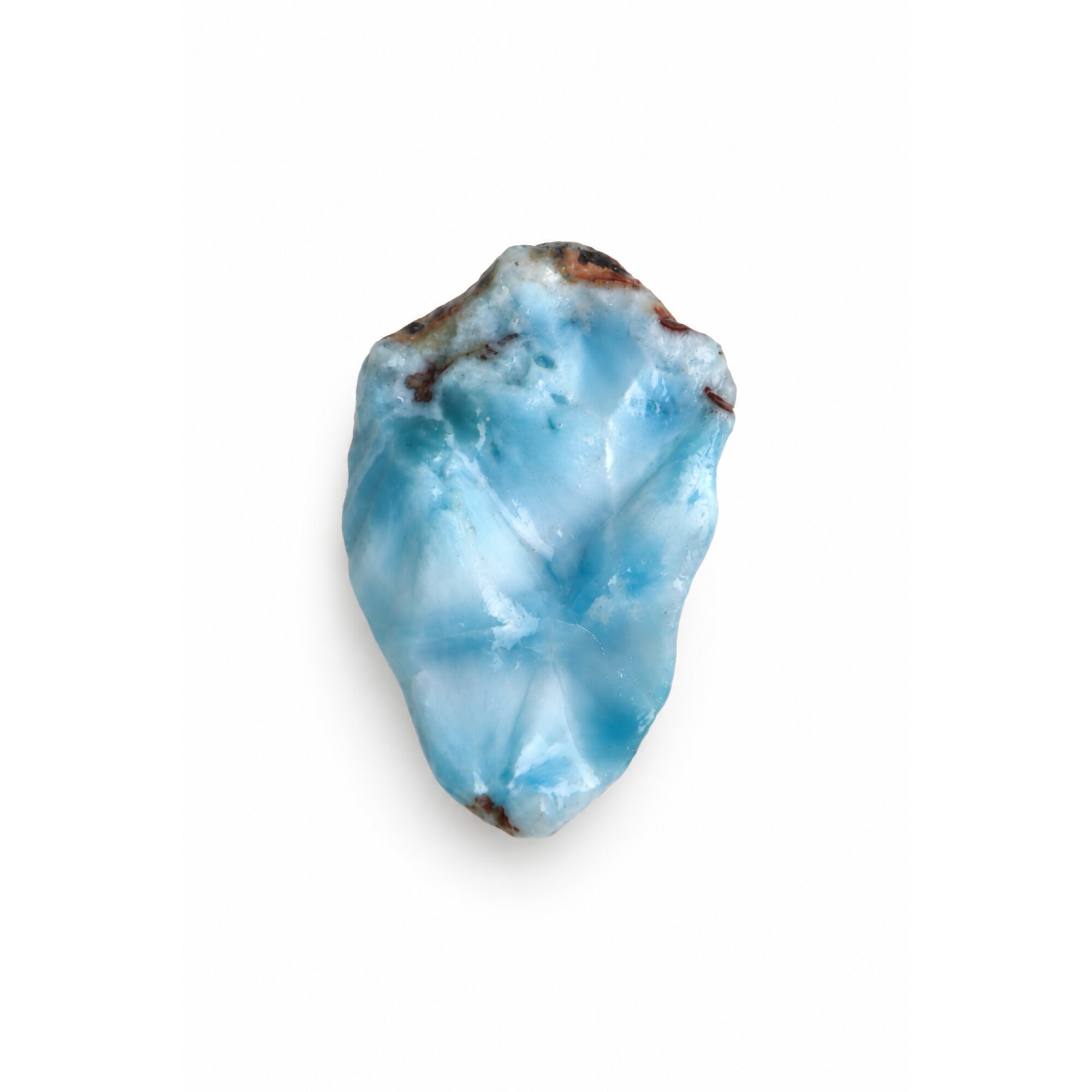 Nature created sky blue rough Dominican Larimar 41mm – photo 4