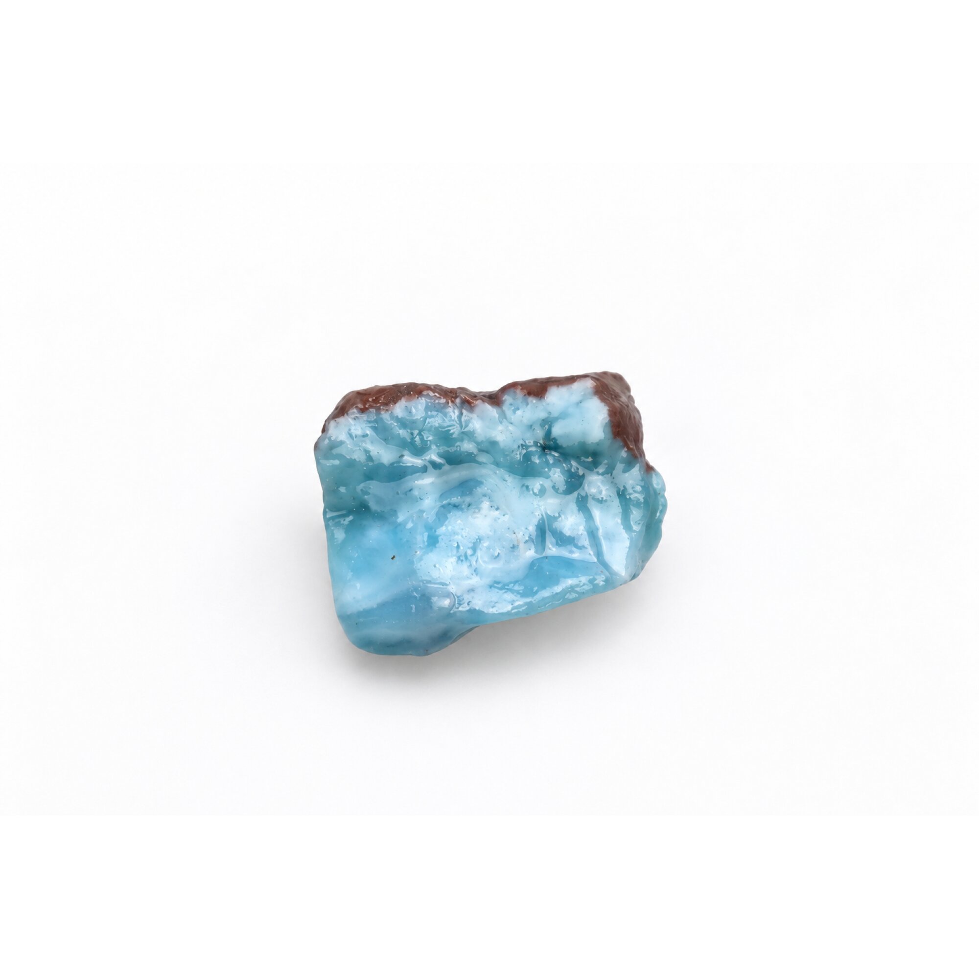 Natural sky blue rough Dominican Larimar 27mm – photo 2
