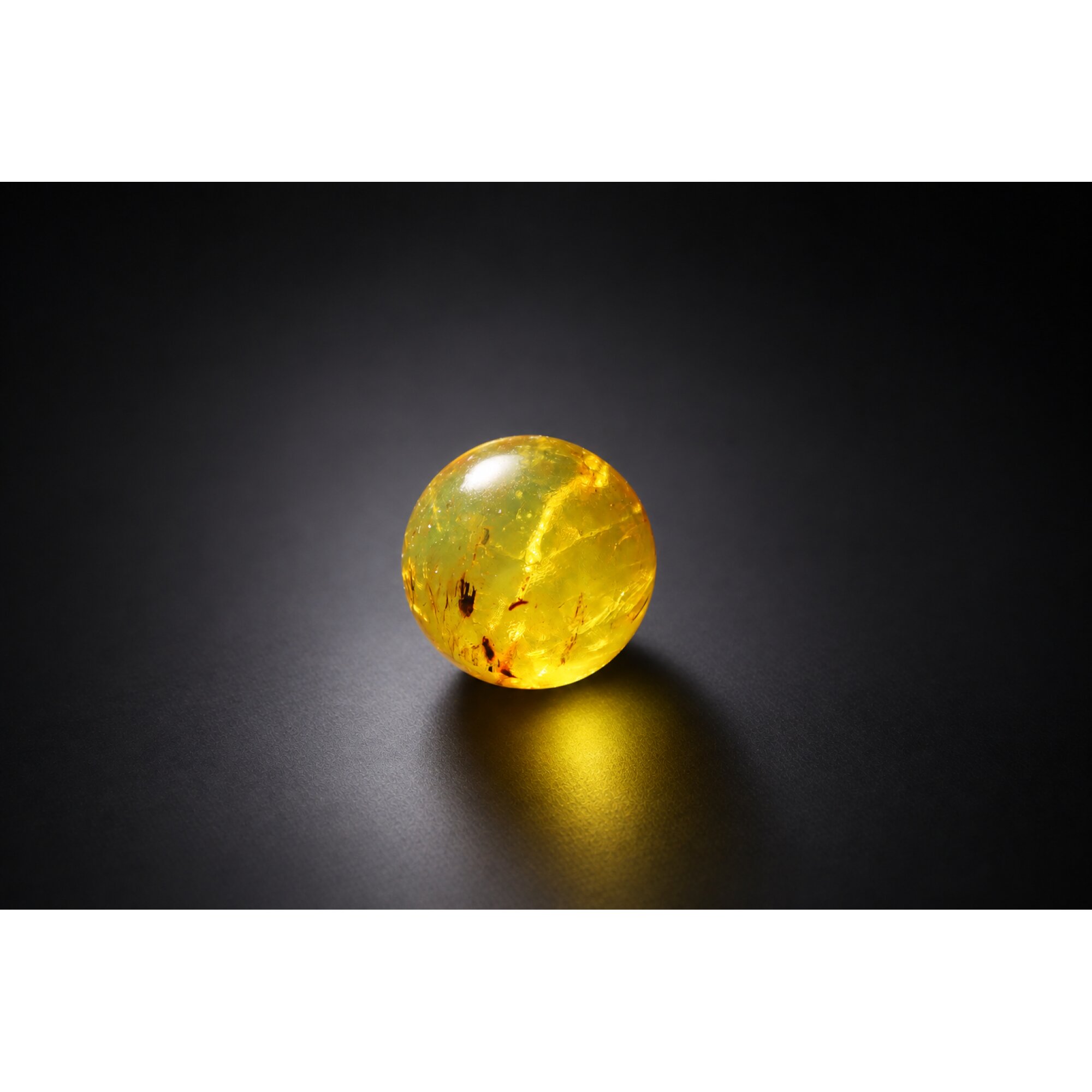 Pure natural orange green Dominican amber bead 19.75mm – photo 4