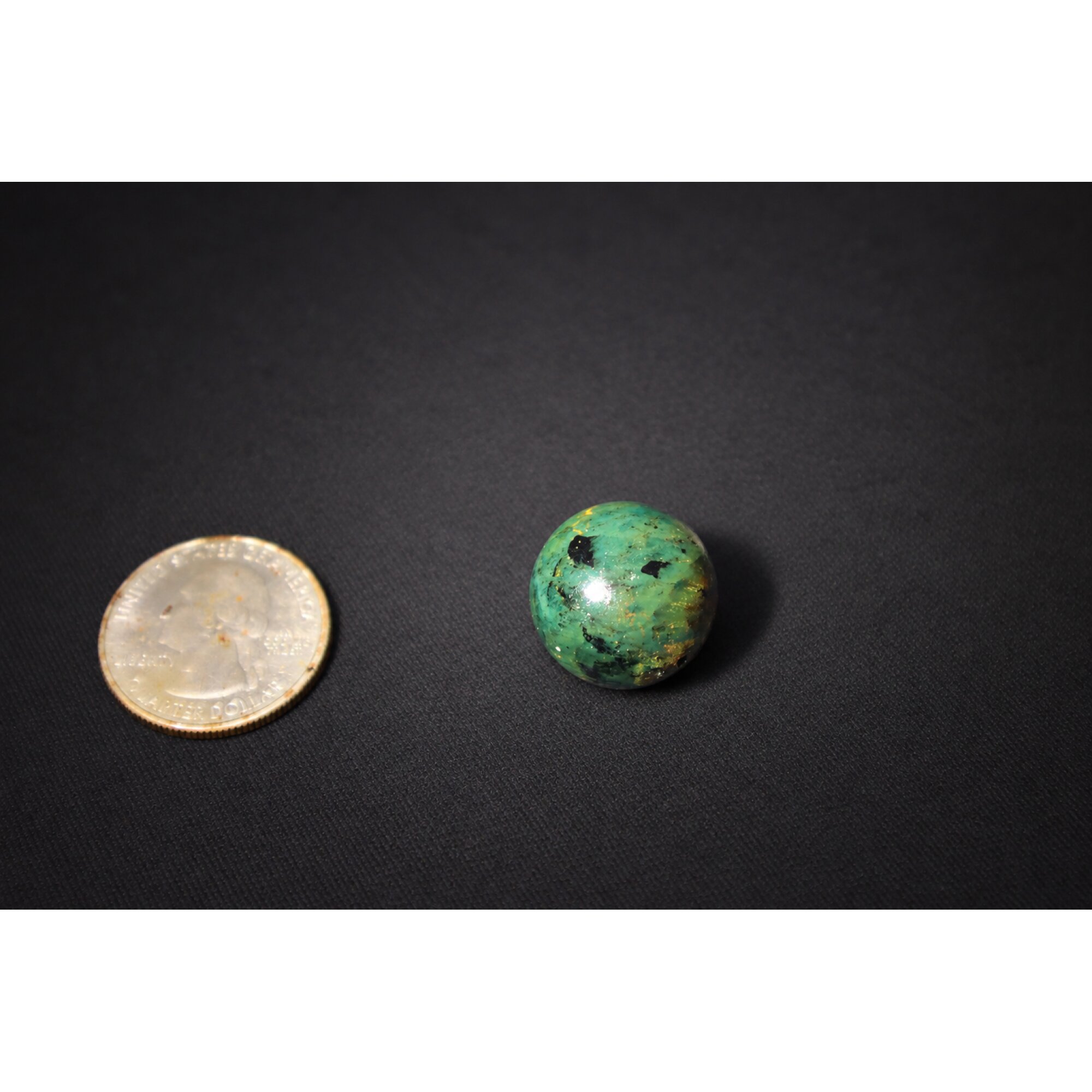 Natural cognac blue Dominican amber sphere/ball 19mm – photo 7