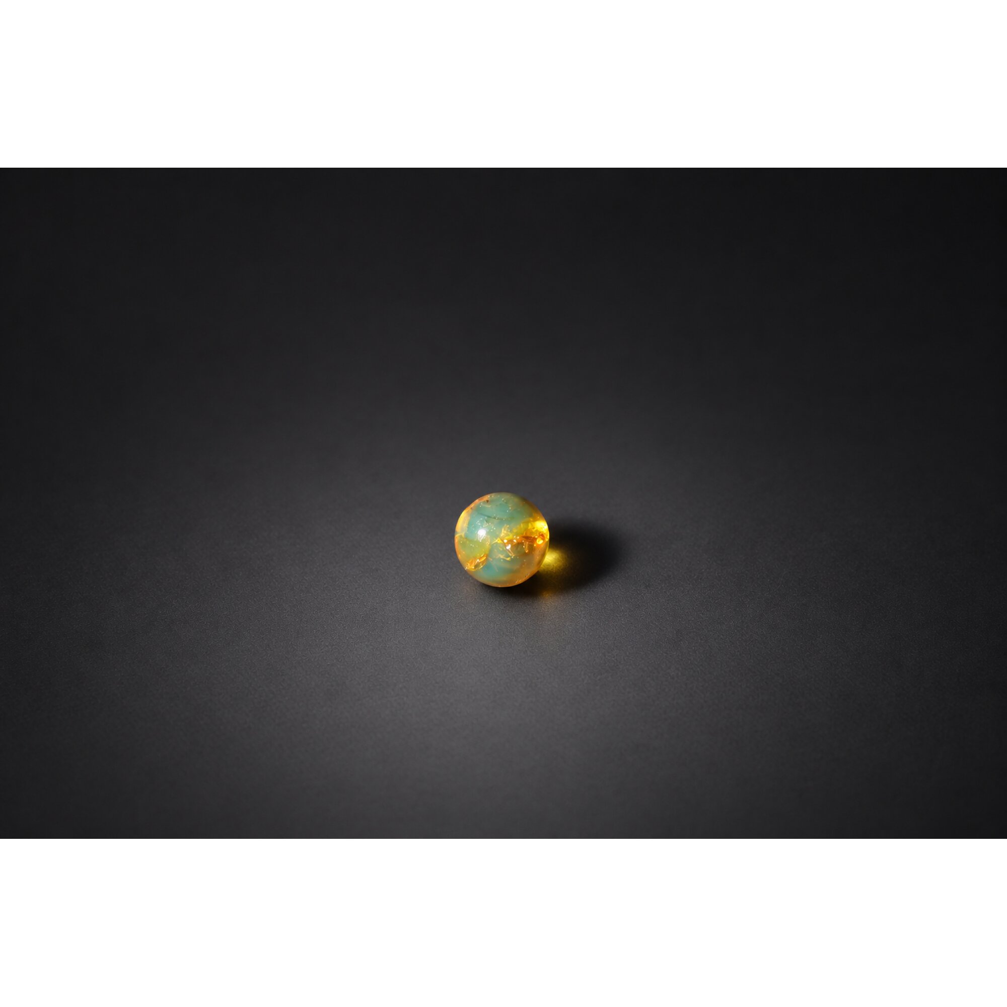 Natural light blue Dominican amber sphere/ball 10.5mm – photo 6