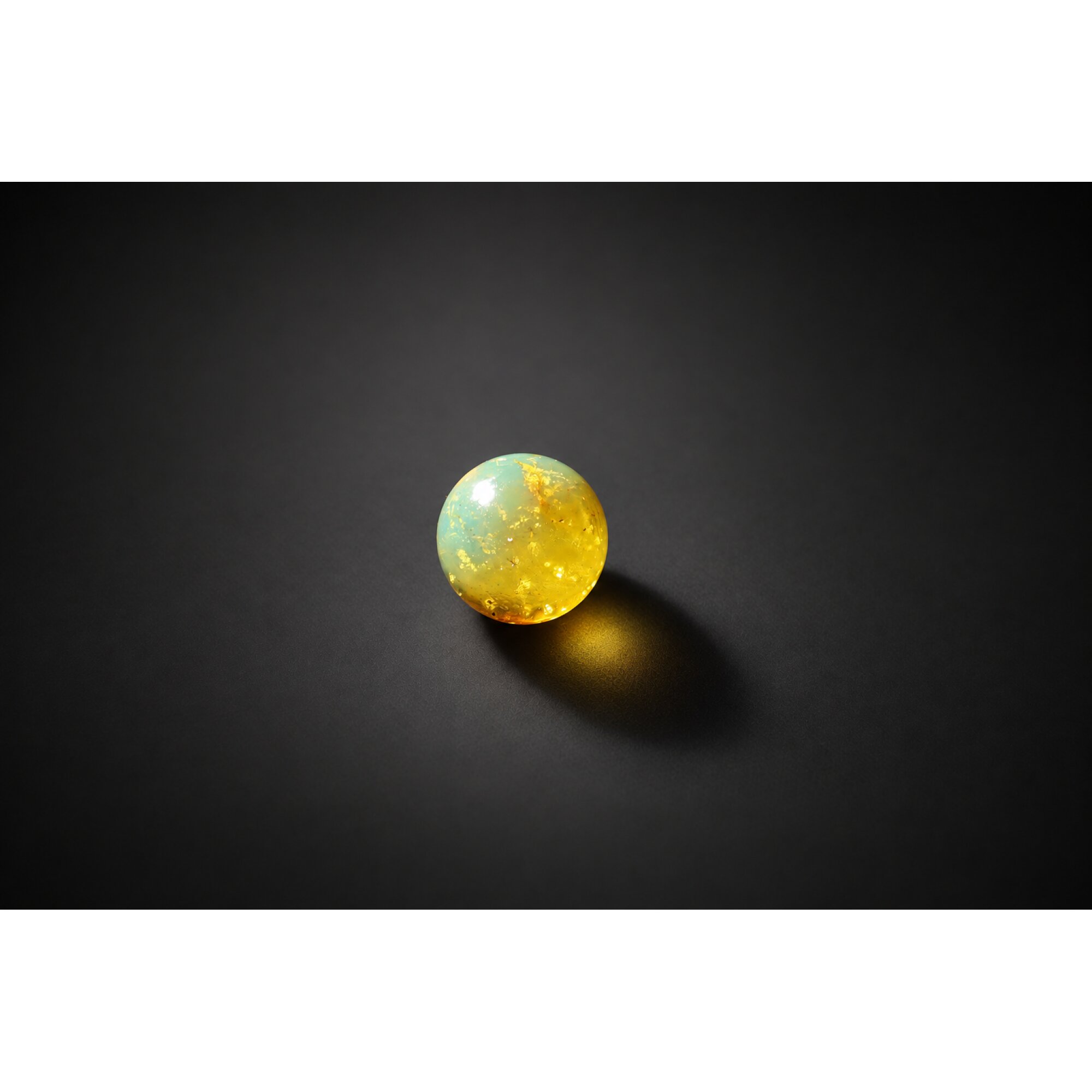 Earth mined yellow blue Dominican amber sphere/ball 17.6mm – photo 10