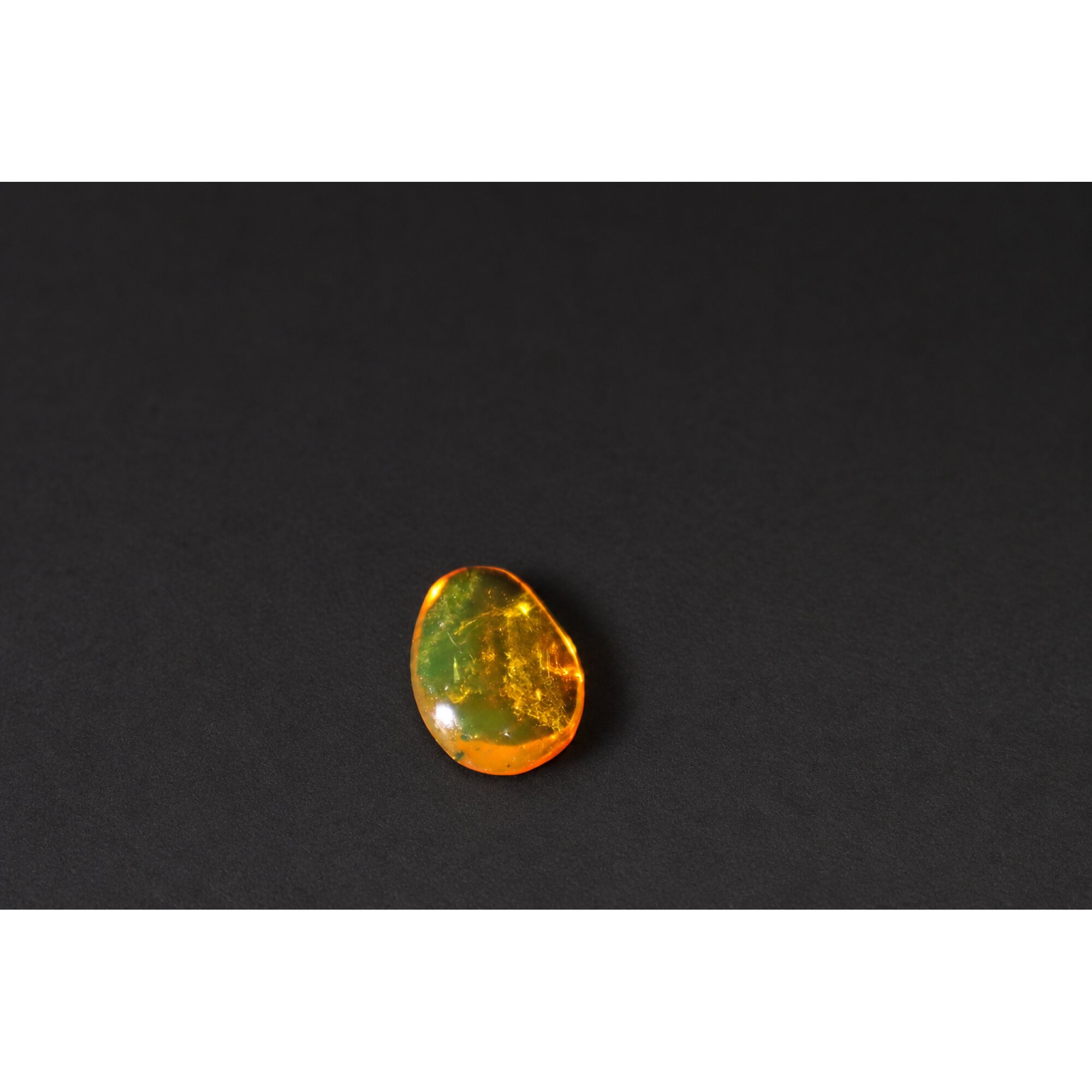 Genuine yellow Dominican amber small wasp and fly insect stone 16mm – photo 11