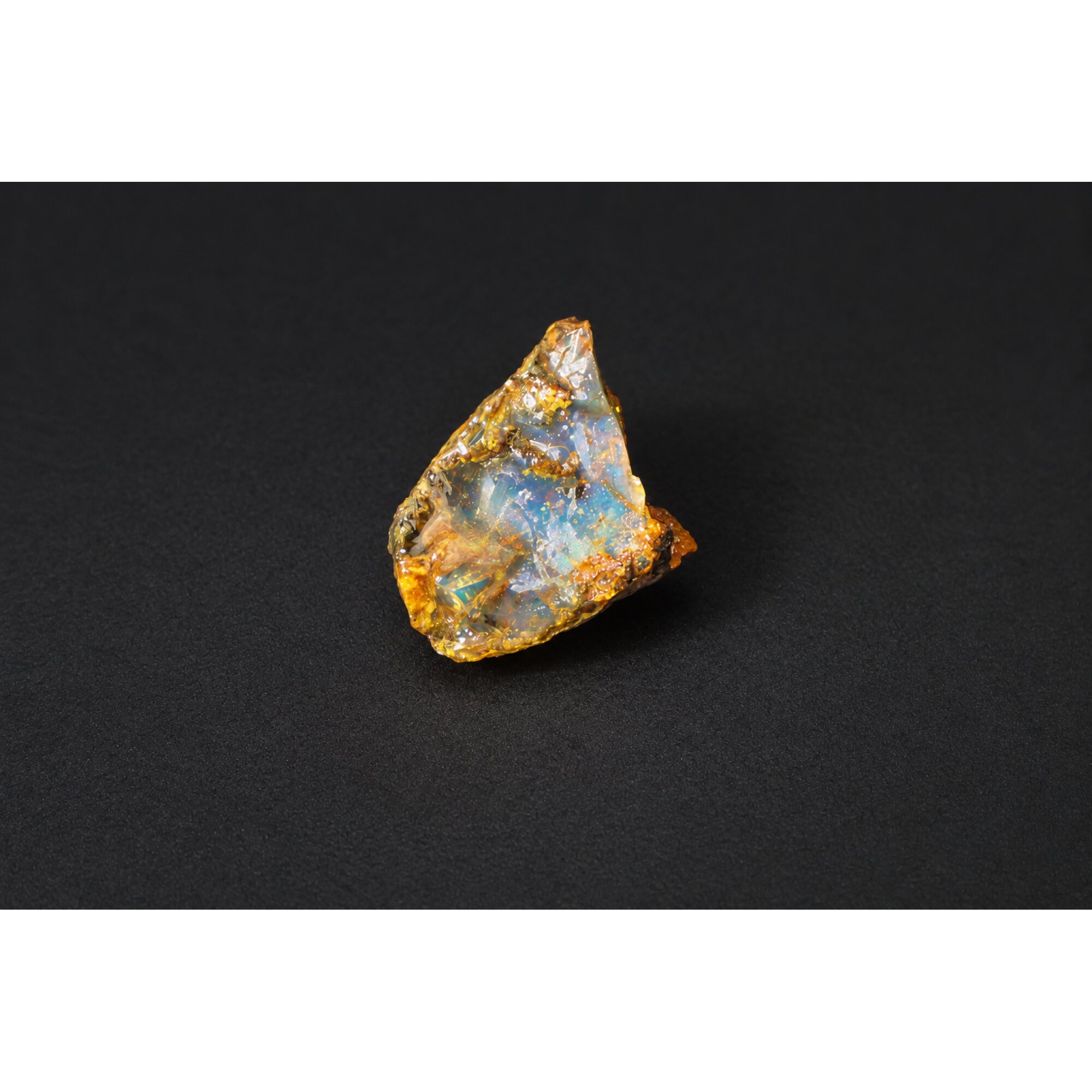 Real royal blue rough specimen Dominican amber 27mm – photo 9