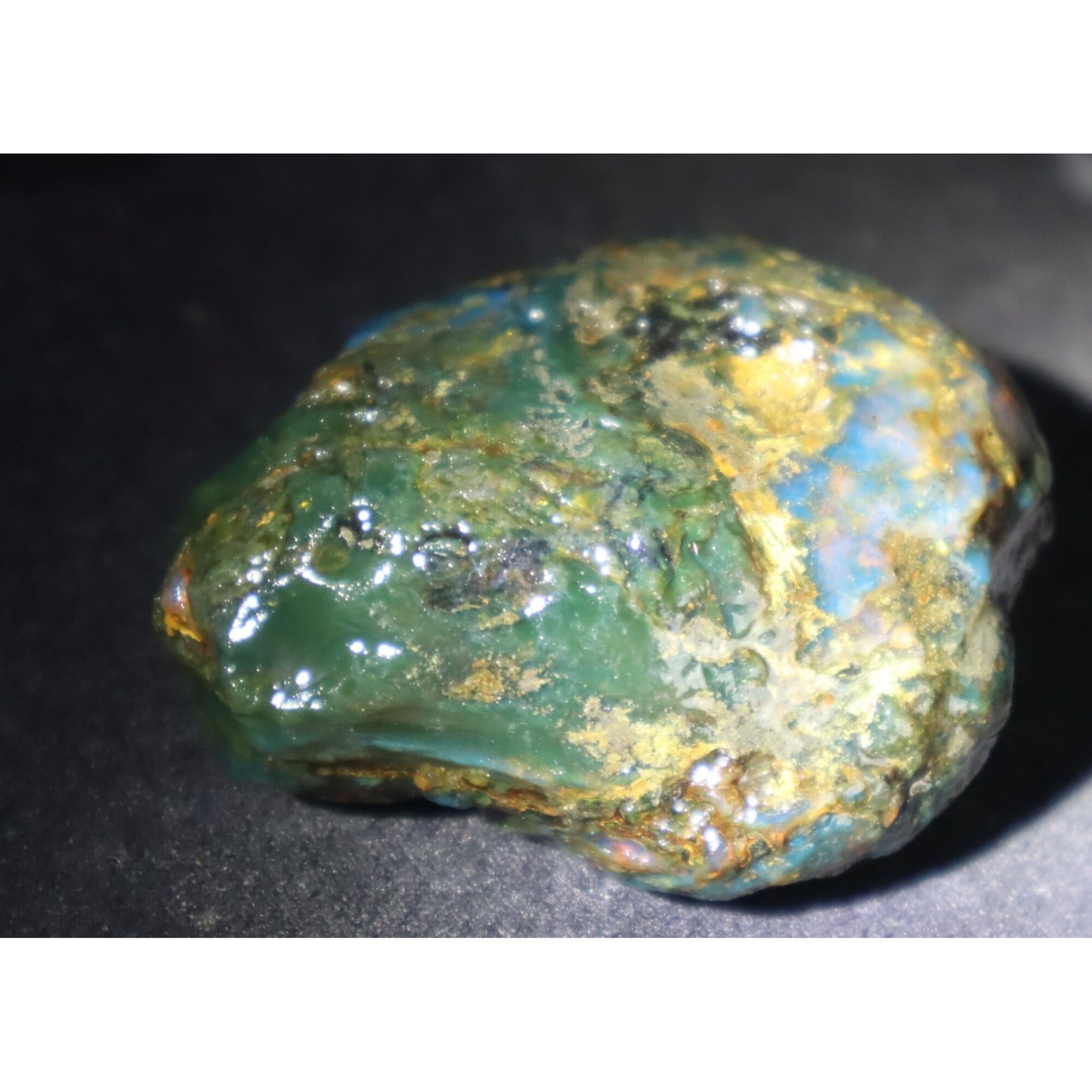 Authentic green blue rough specimen Dominican amber 55mm – photo 4