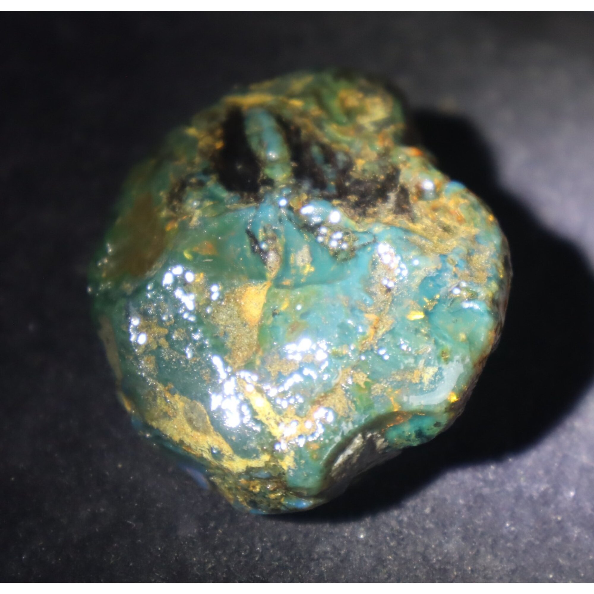 Authentic green blue rough specimen Dominican amber 55mm – photo 16