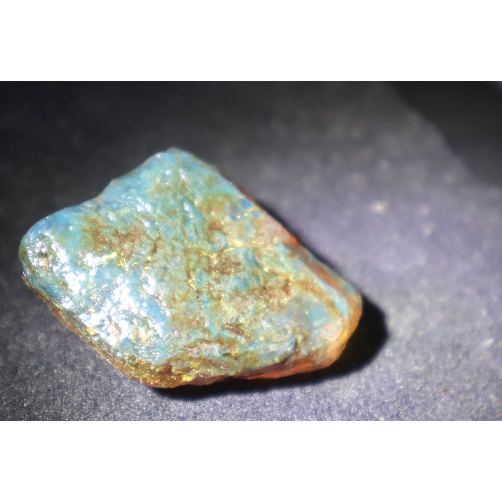 Genuine sky blue rough specimen Dominican amber 43mm – photo 13