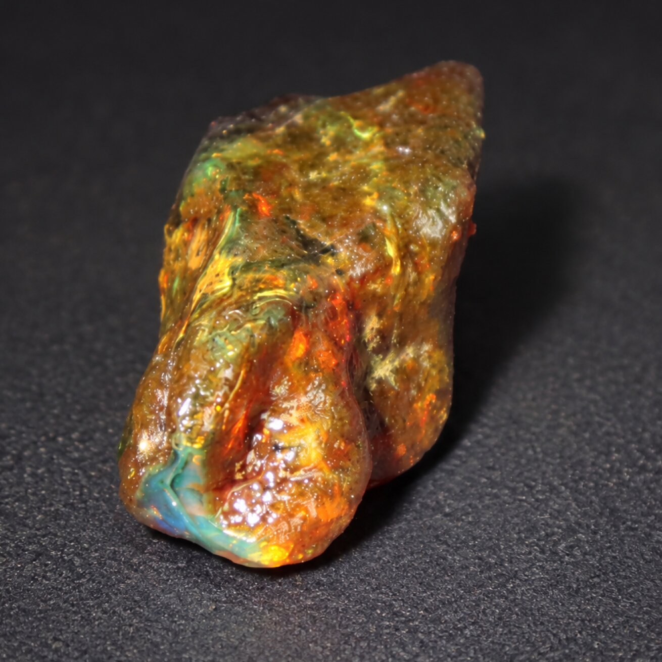 Authentic sky blue rough specimen Dominican amber 43mm
